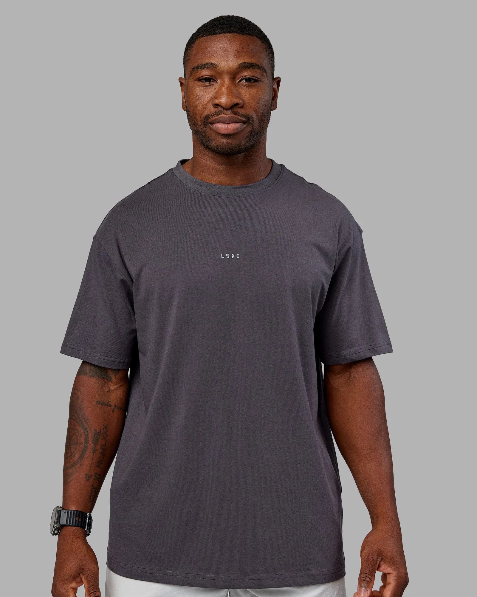 Base FLXCotton Tee Oversized - Dark Storm