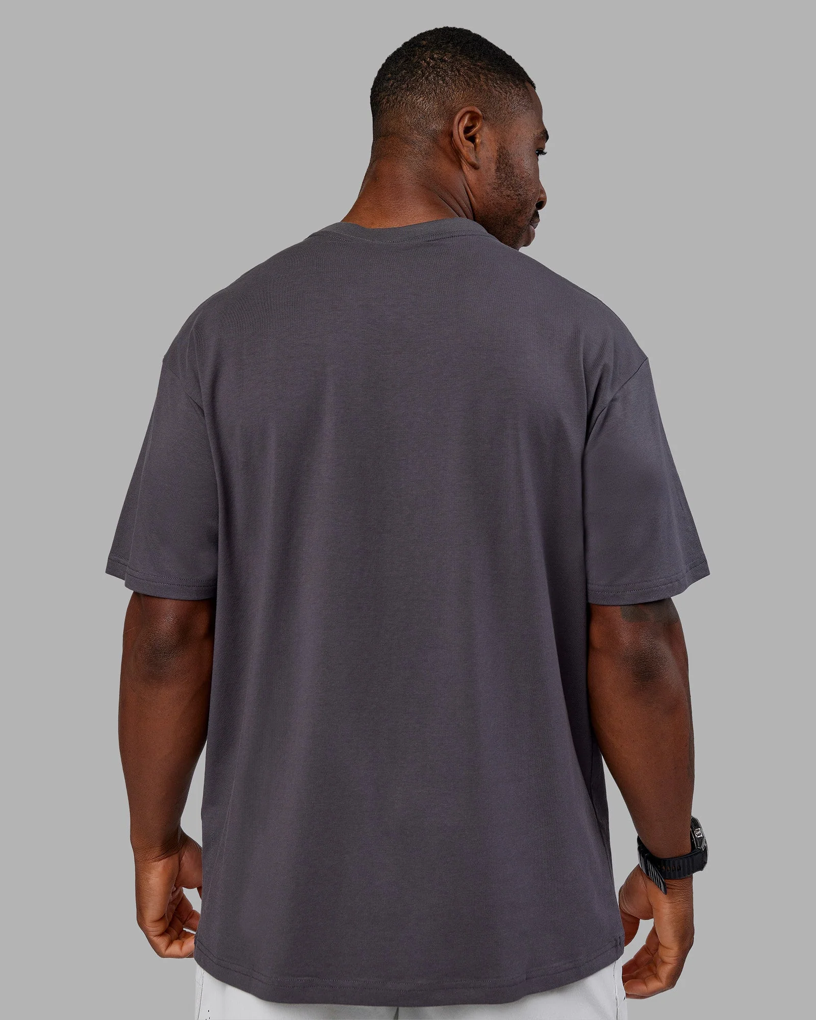 Base FLXCotton Tee Oversized - Dark Storm - Image 4