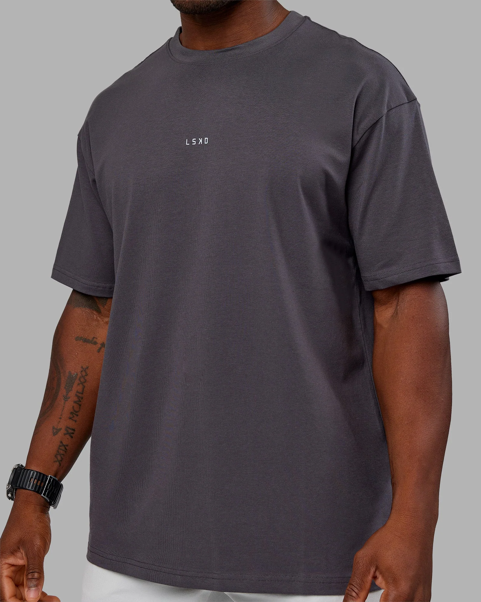 Base FLXCotton Tee Oversized - Dark Storm - Image 6