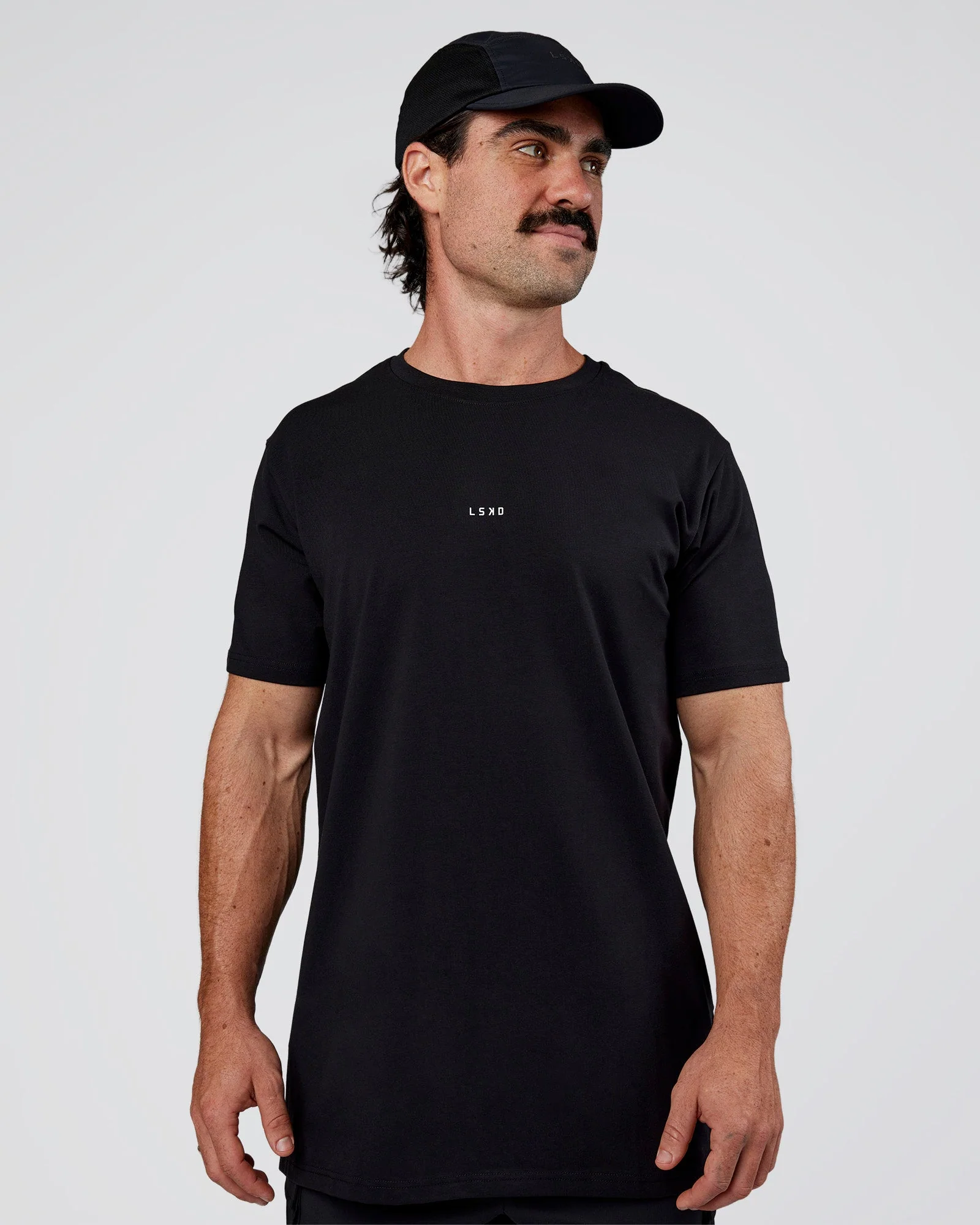 Base FLXCotton Tee Regular Fit +2cm - Black
