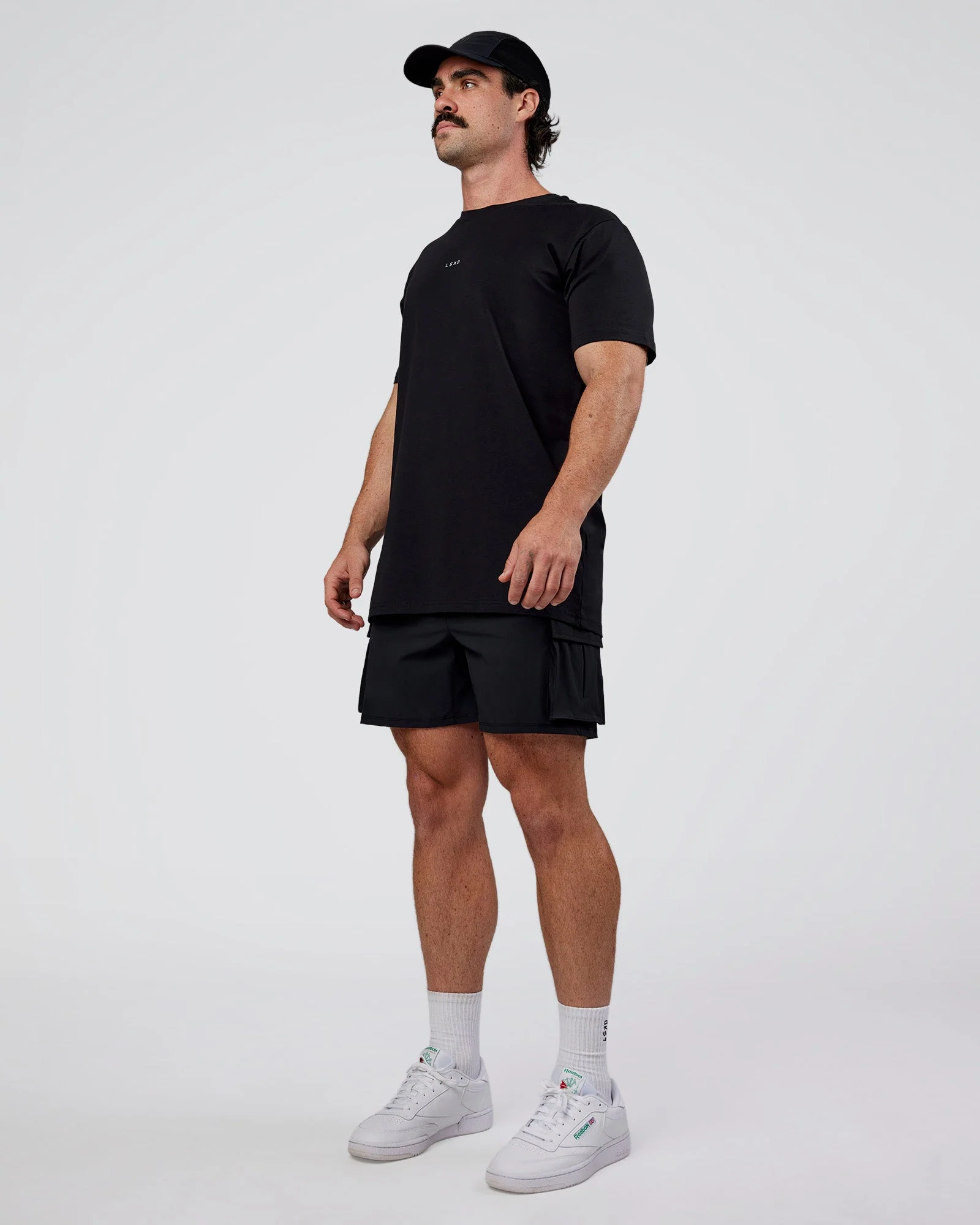 Base FLXCotton Tee Regular Fit +2cm - Black - Image 2