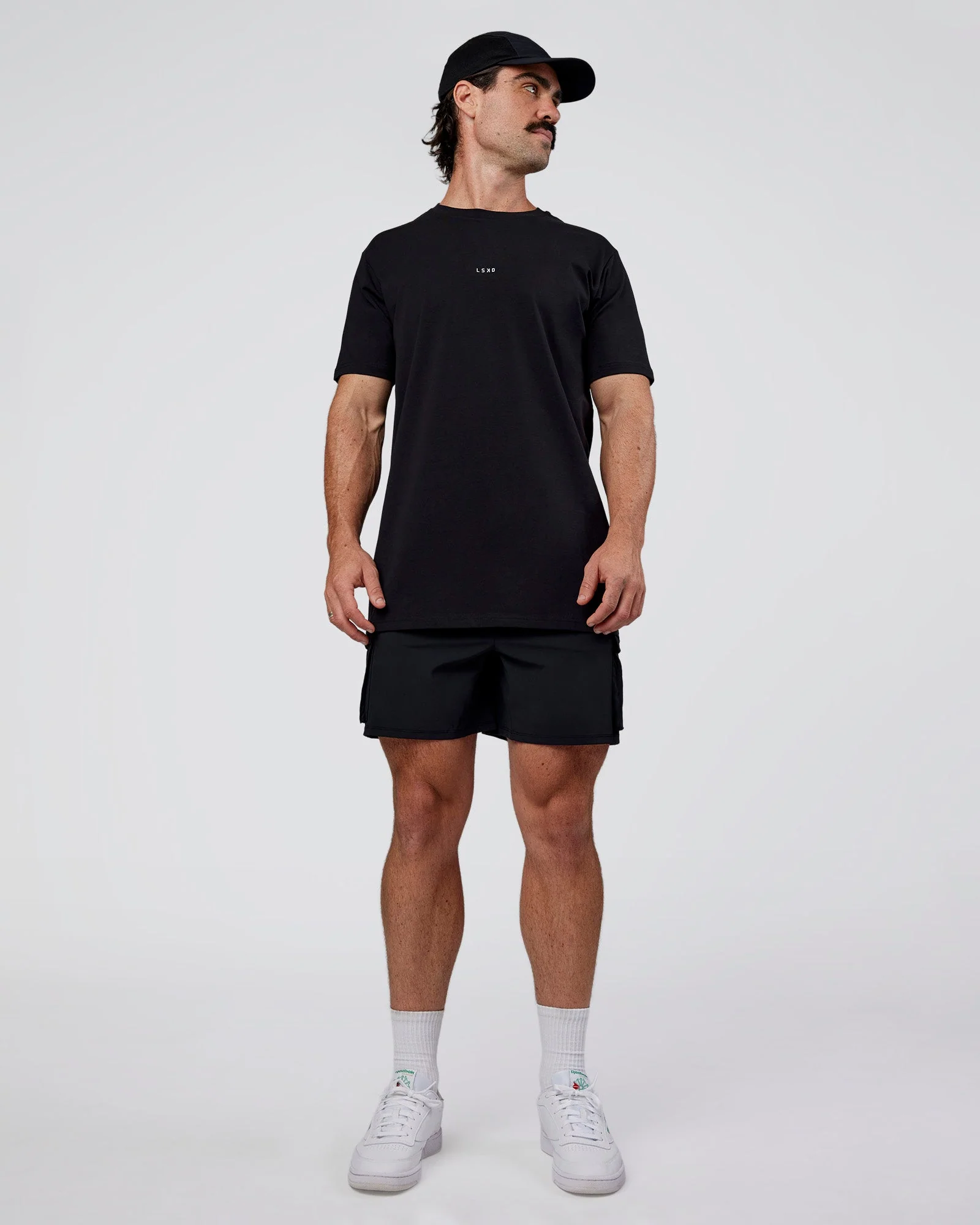 Base FLXCotton Tee Regular Fit +2cm - Black - Image 5