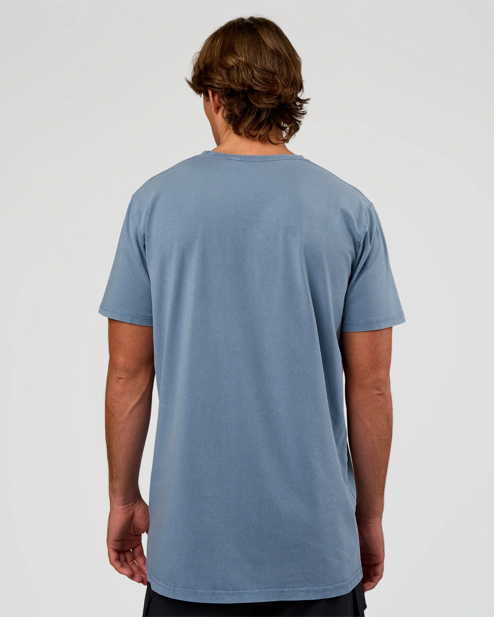 Base FLXCotton Tee Regular Fit +2cm - Elemental Blue Washed - Image 3