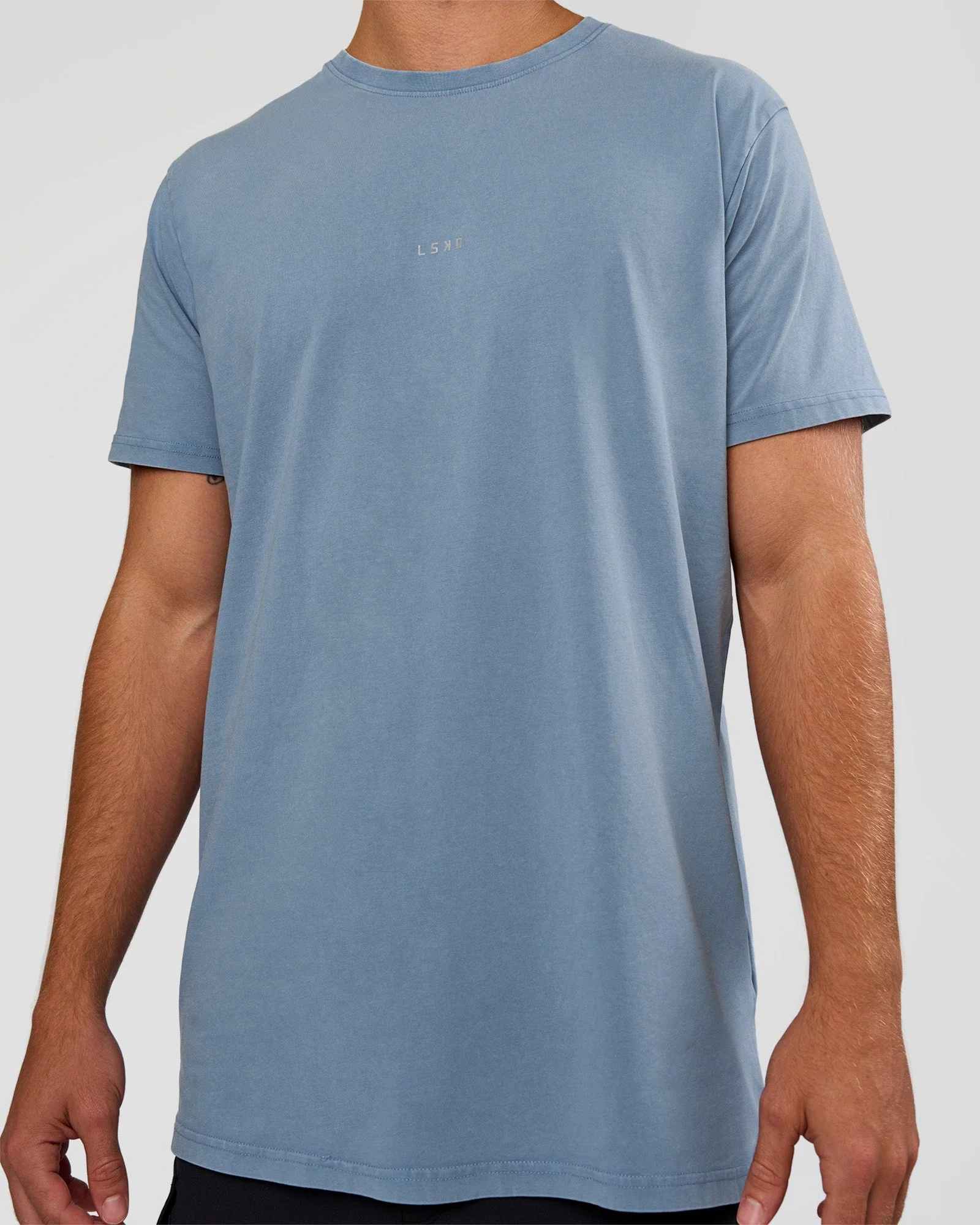Base FLXCotton Tee Regular Fit +2cm - Elemental Blue Washed - Image 4