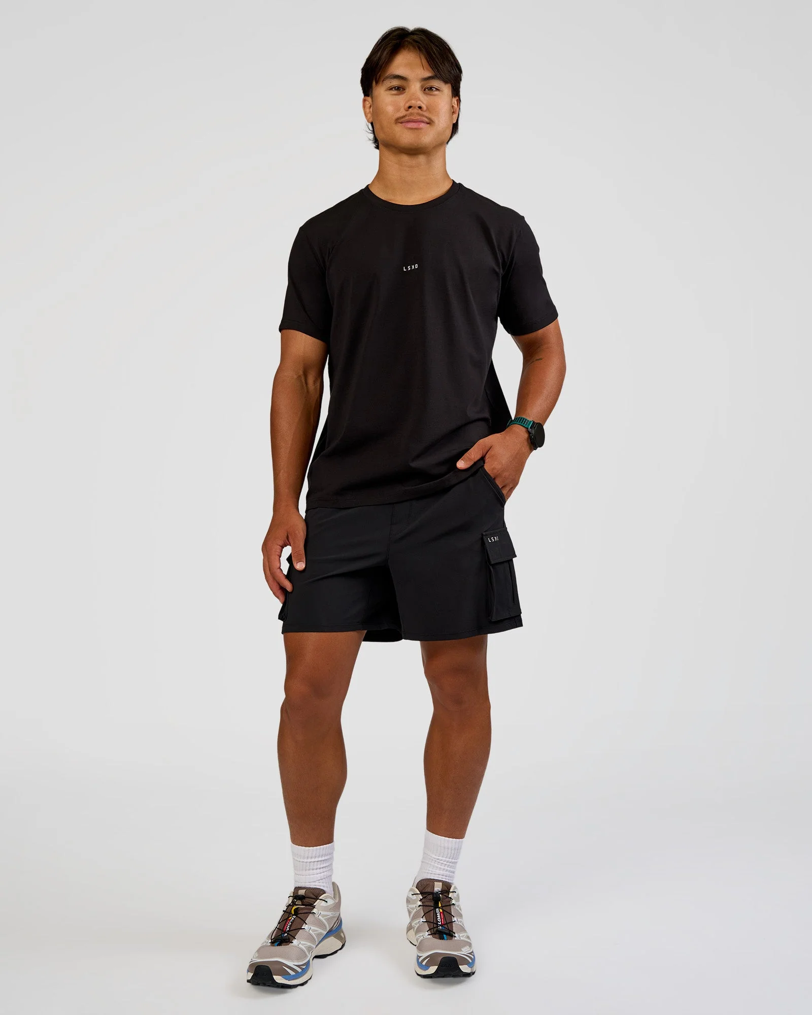 Base FLXCotton Tee Regular Fit -8cm - Black - Image 2