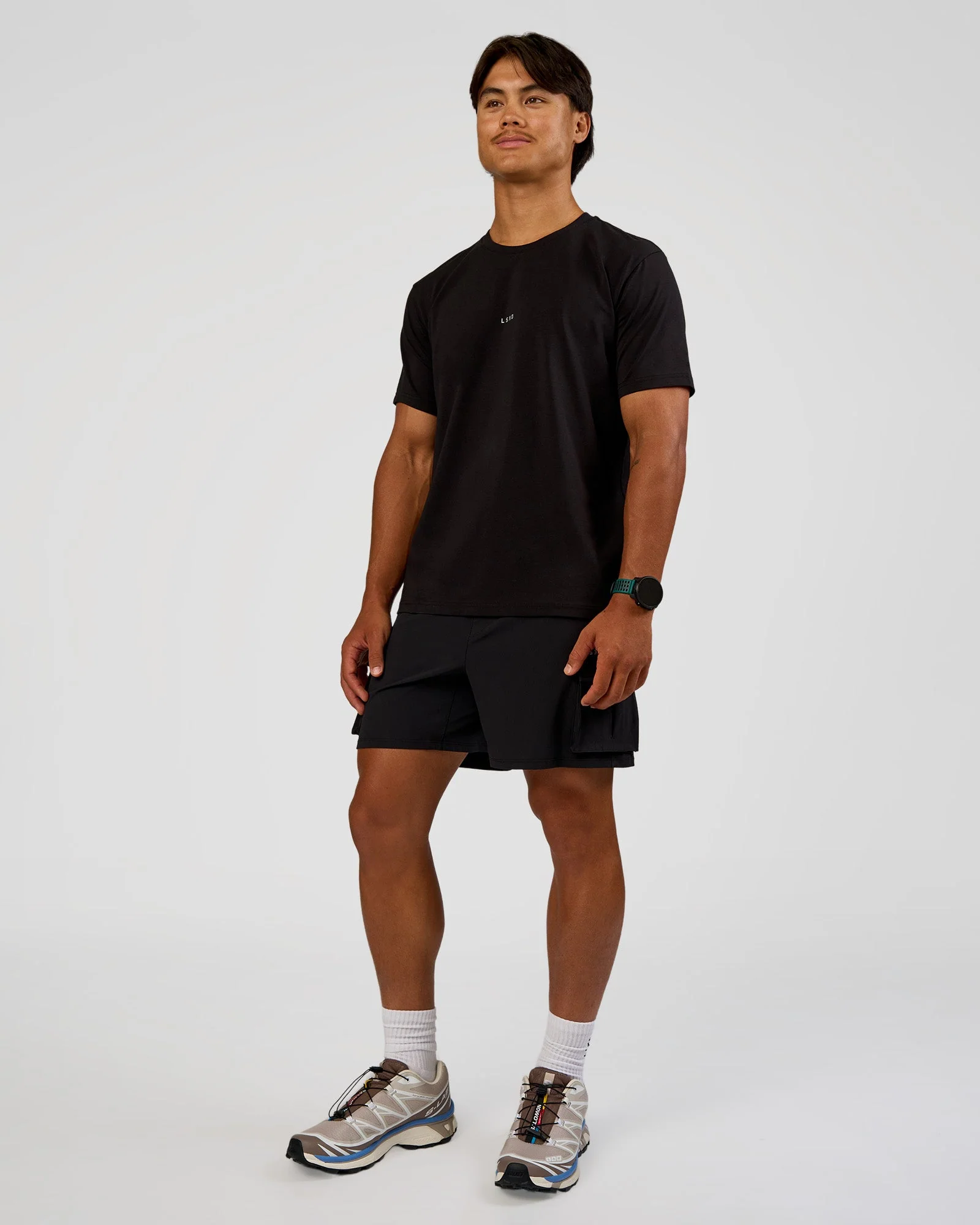 Base FLXCotton Tee Regular Fit -8cm - Black - Image 4