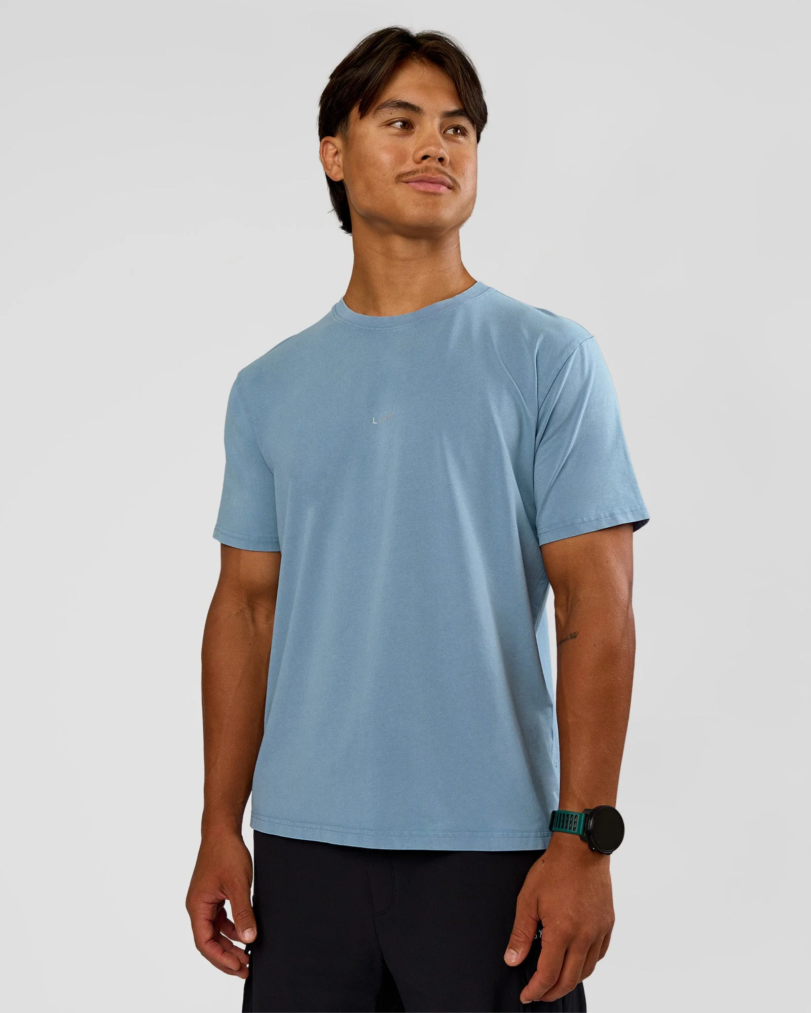 Base FLXCotton Tee Regular Fit -8cm  - Elemental Blue Washed