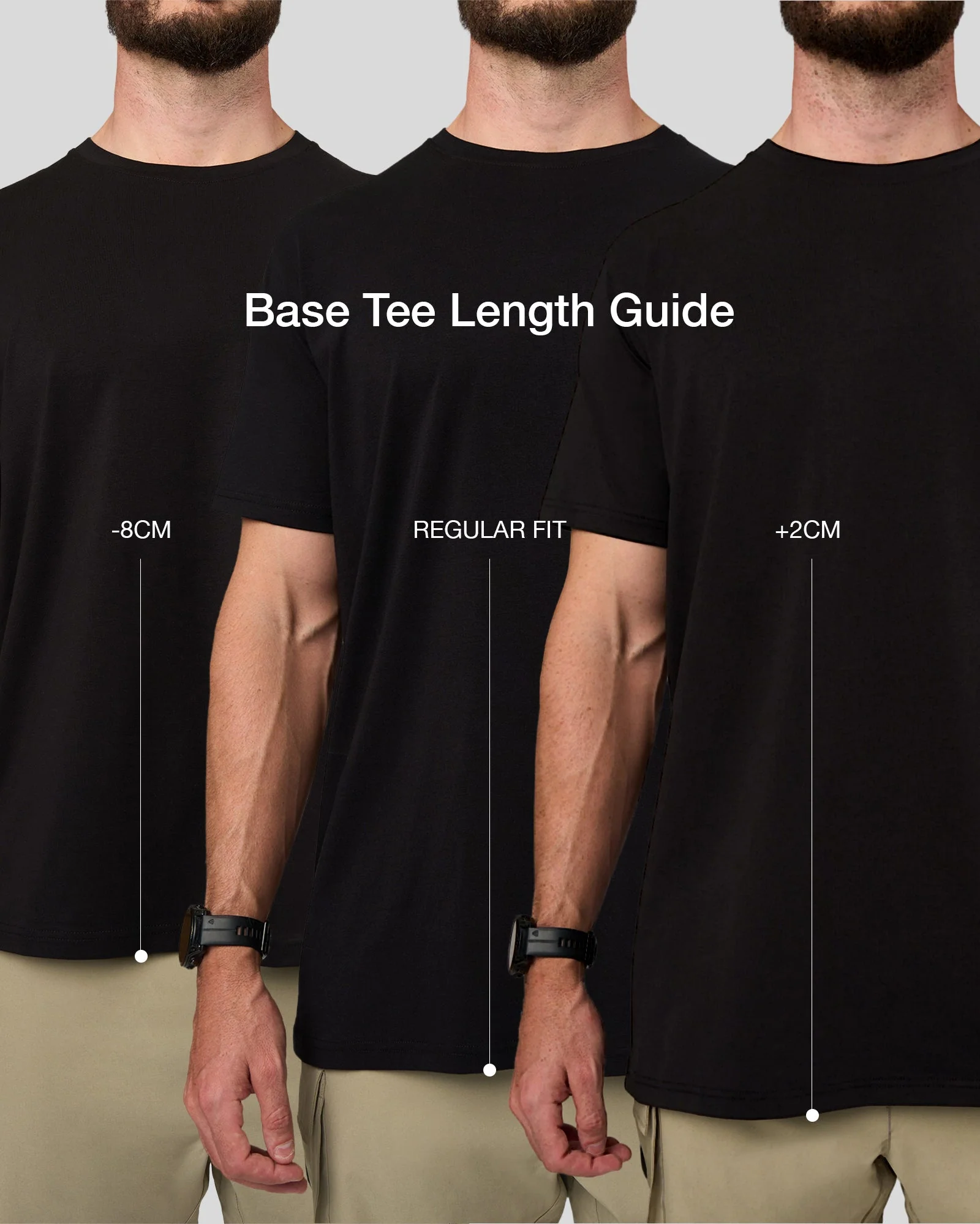 Base Heavyweight FLXCotton Tee Regular Fit +2cm - Black - Image 4