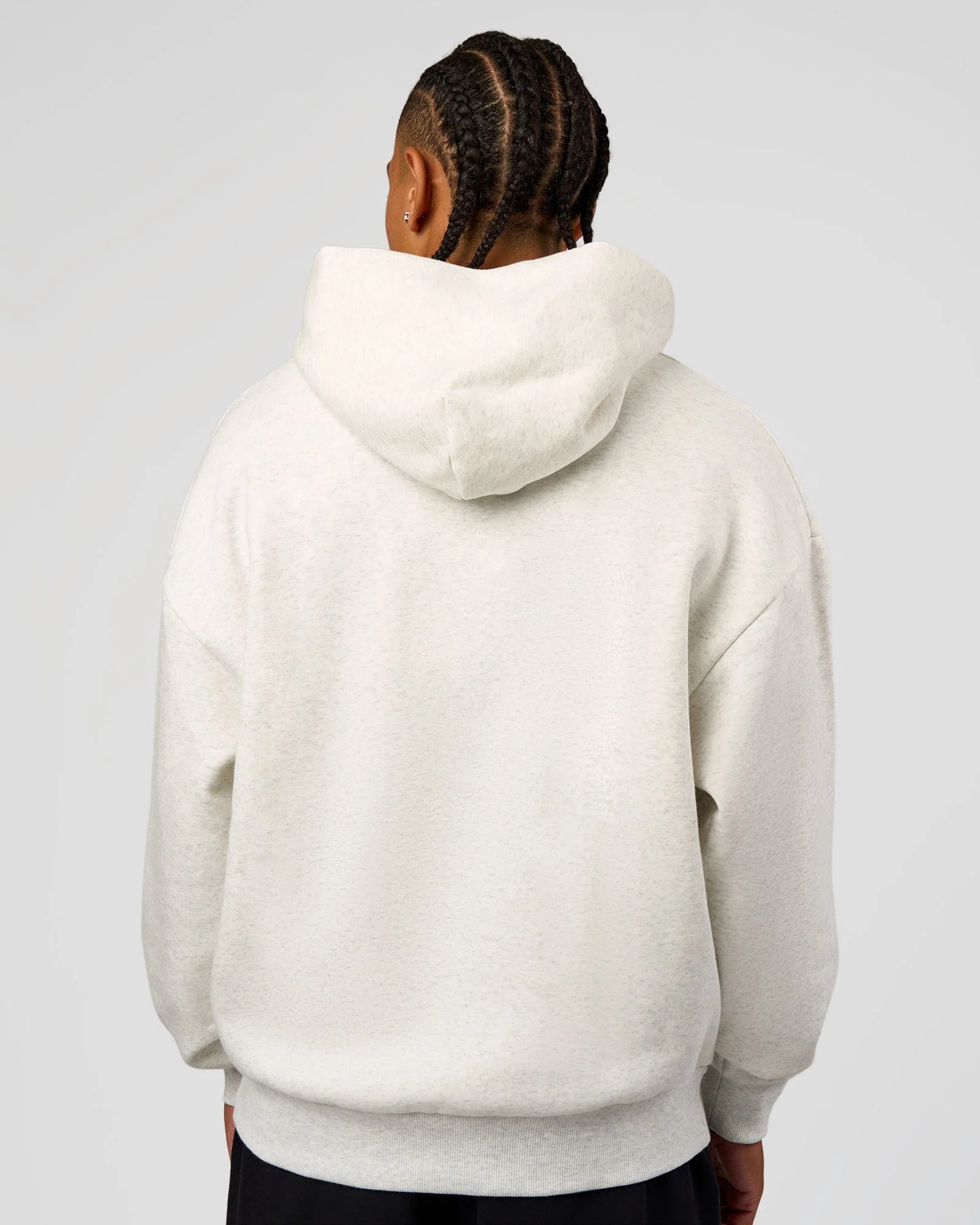 Base Oversized Hoodie - Silver Marl - Image 6