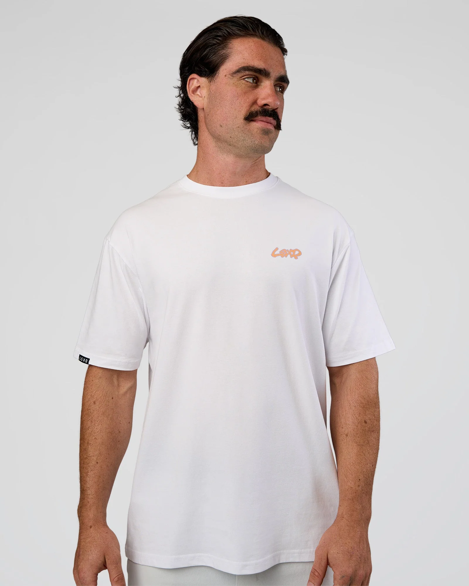Break Through FLXCotton Oversized Tee - White-Pale Lilac - Image 4