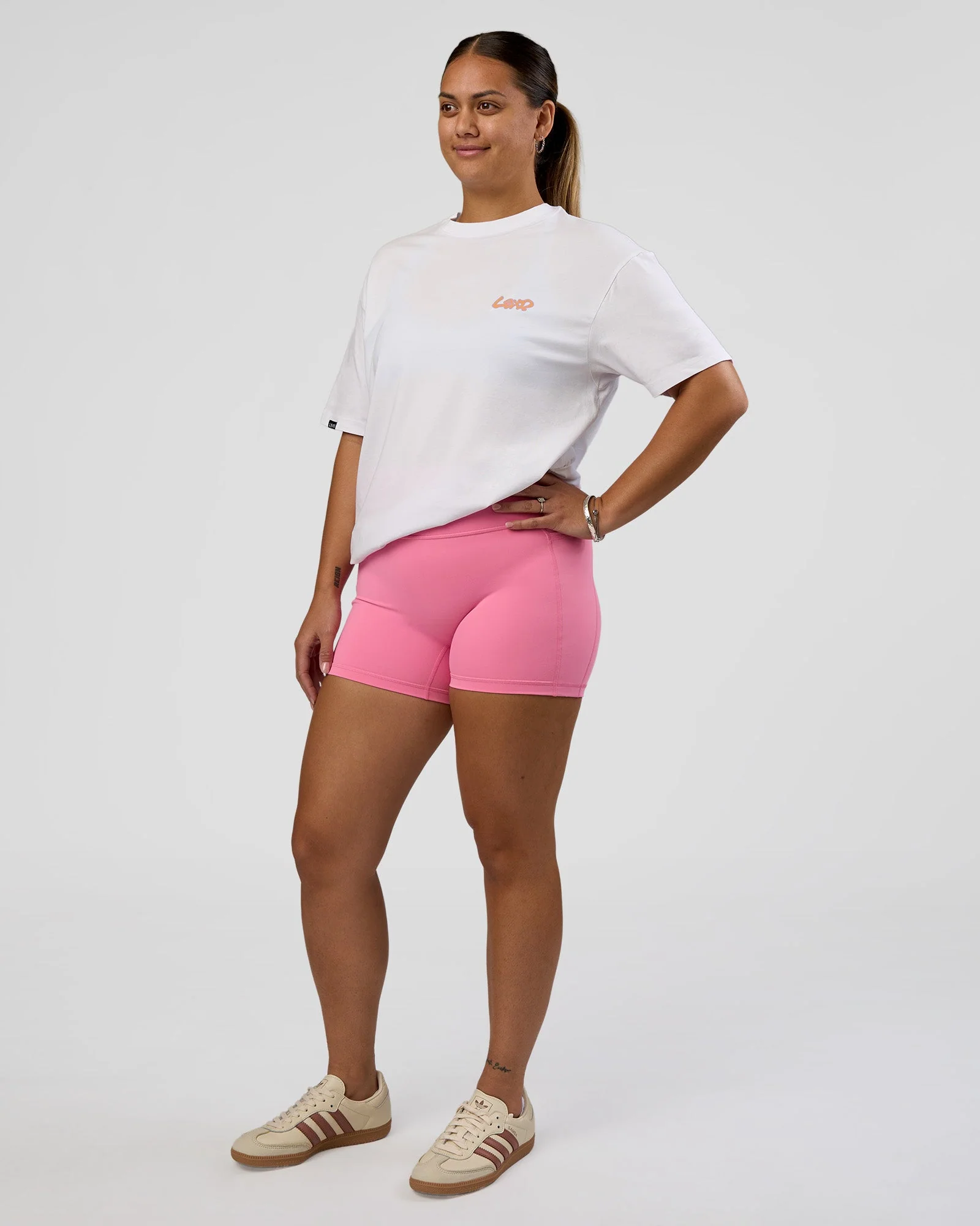 Break Through FLXCotton Oversized Tee - White-Pale Lilac - Image 9