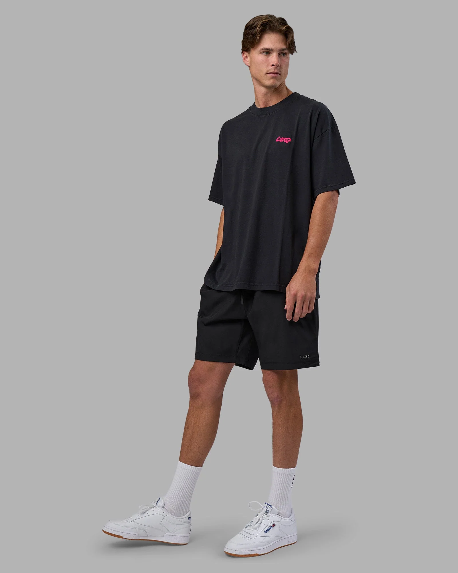 Break Through Heavyweight Oversized Tee - Black Washed-Plum Caspia - Image 6