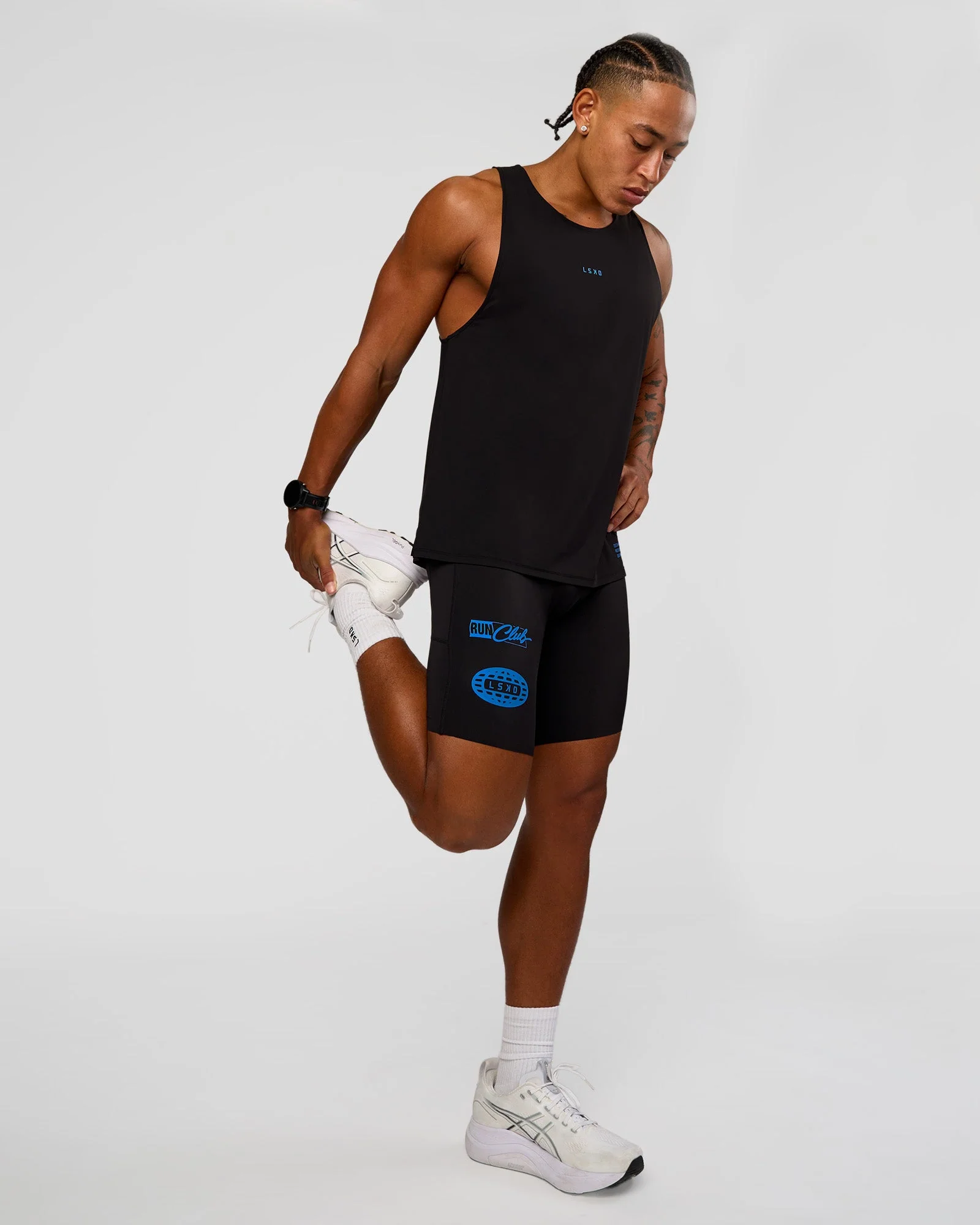 Cadence Run Club Script Values Tank - Black-Palace Blue - Image 8