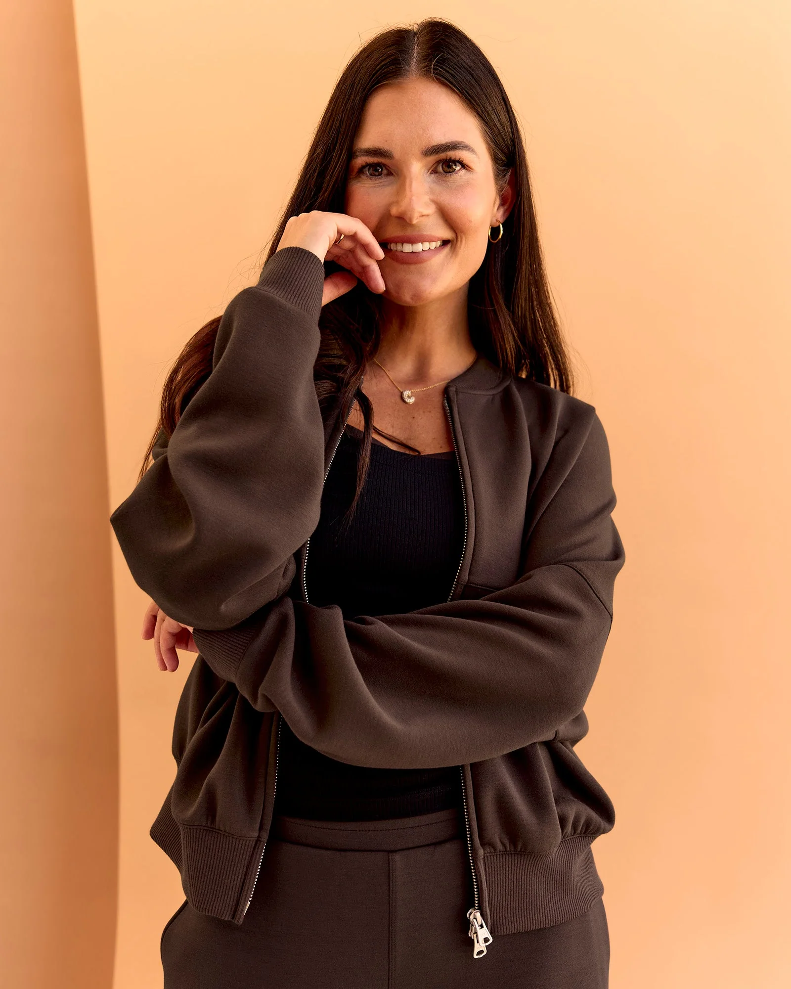 CF Elevate SoftTouch Bomber - Hot Chocolate - Image 8
