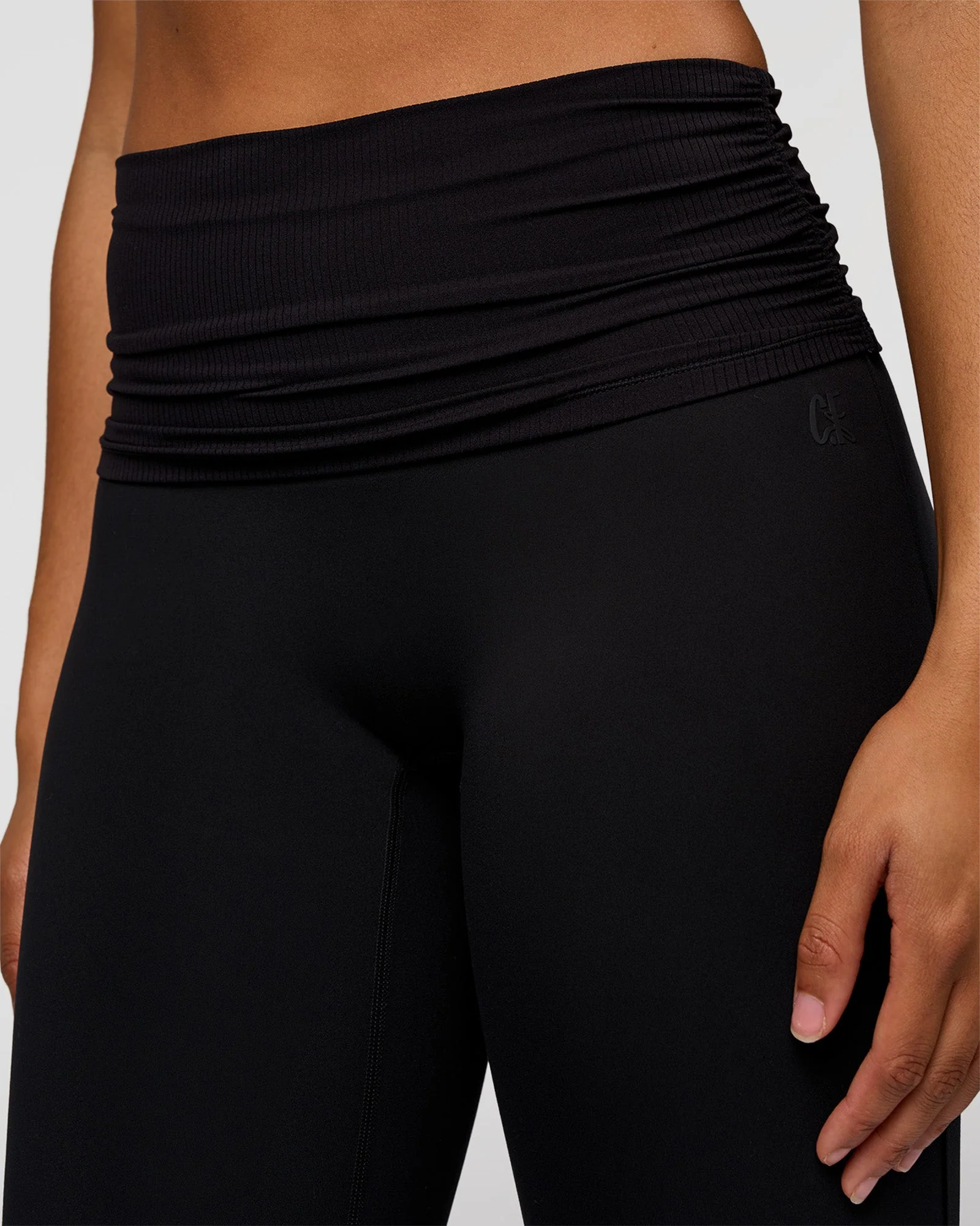 CF Fold Over High-Rise Flared Legging Tall - Black - Image 2