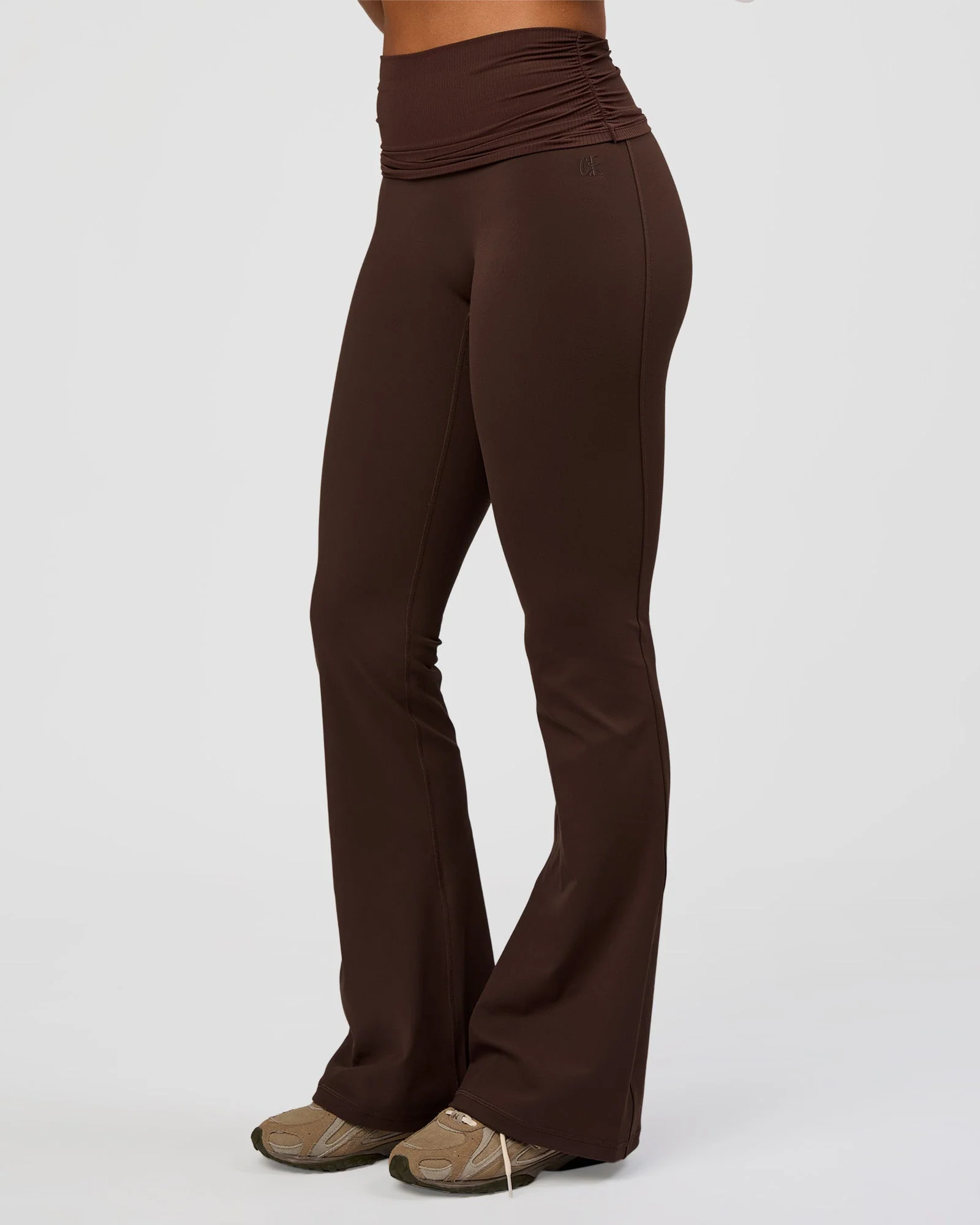 CF Fold Over High-Rise Flared Legging Tall - Hot Chocolate - Image 6