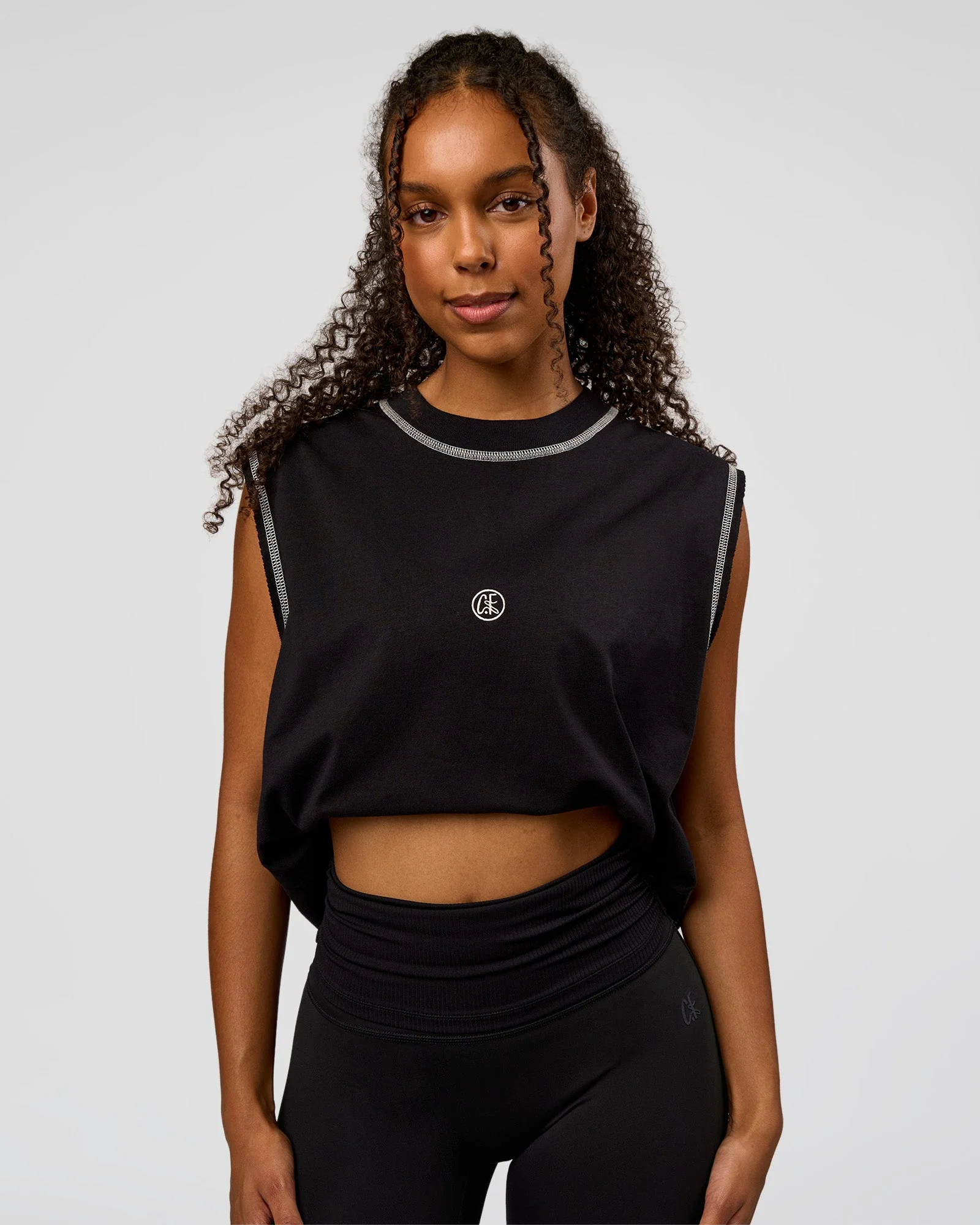 CF Unisex Oversized Heavyweight Boxed Tank - Black-CF X LSKD Sport - Image 5