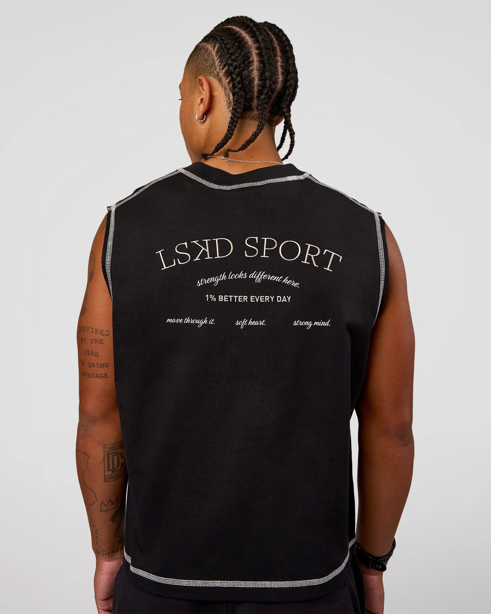CF Unisex Oversized Heavyweight Boxed Tank - Black-CF X LSKD Sport - Image 8