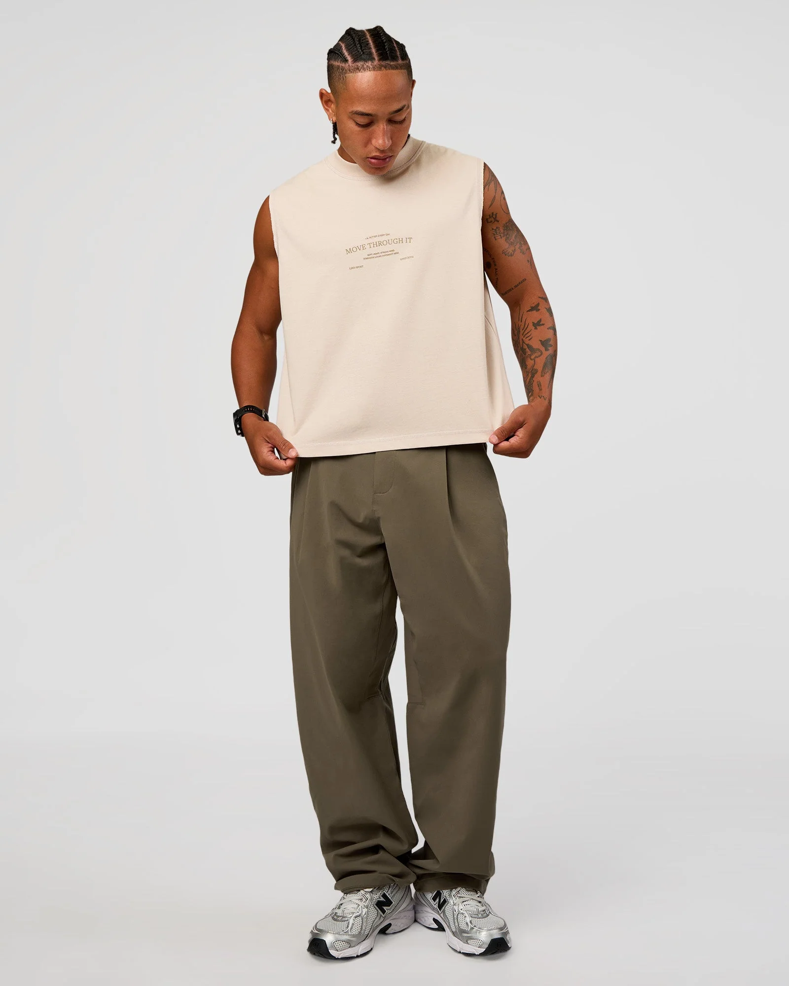 CF Unisex Oversized Heavyweight Boxed Tank - Clay-CF Move Through It - Image 4