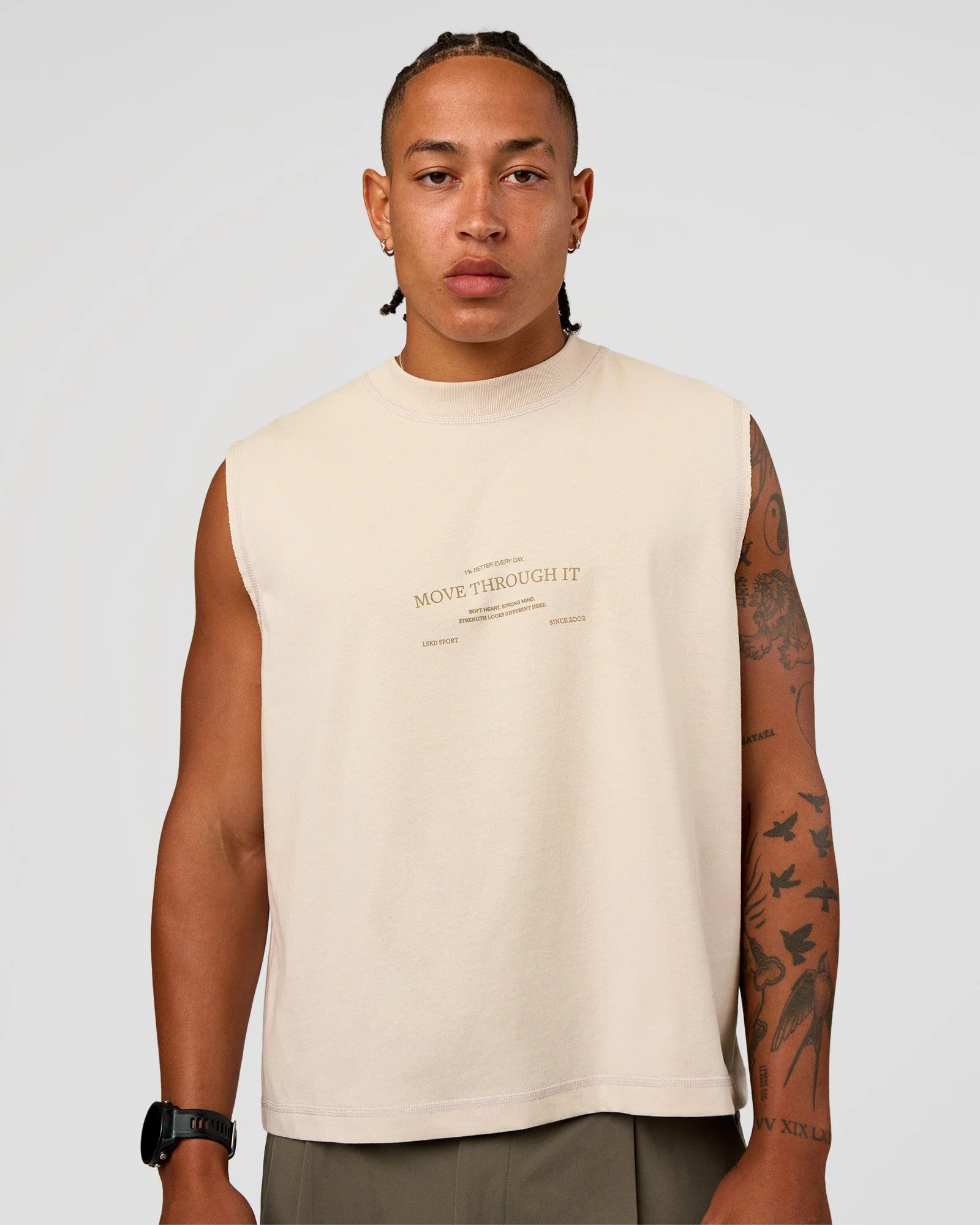 CF Unisex Oversized Heavyweight Boxed Tank - Clay-CF Move Through It - Image 9