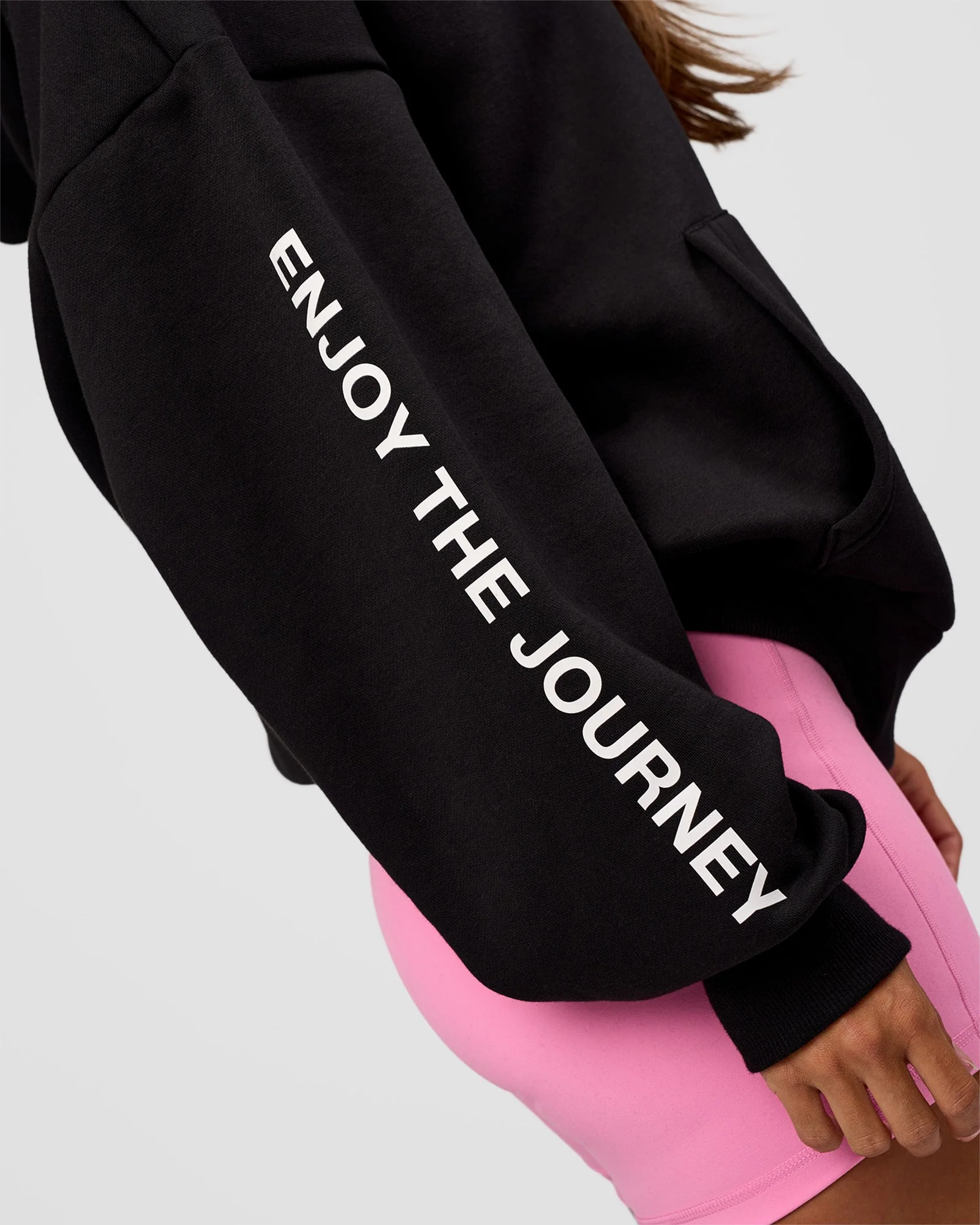 CFT BNE 26 Unisex Oversized Hoodie - Black-Candy Pink - Image 14