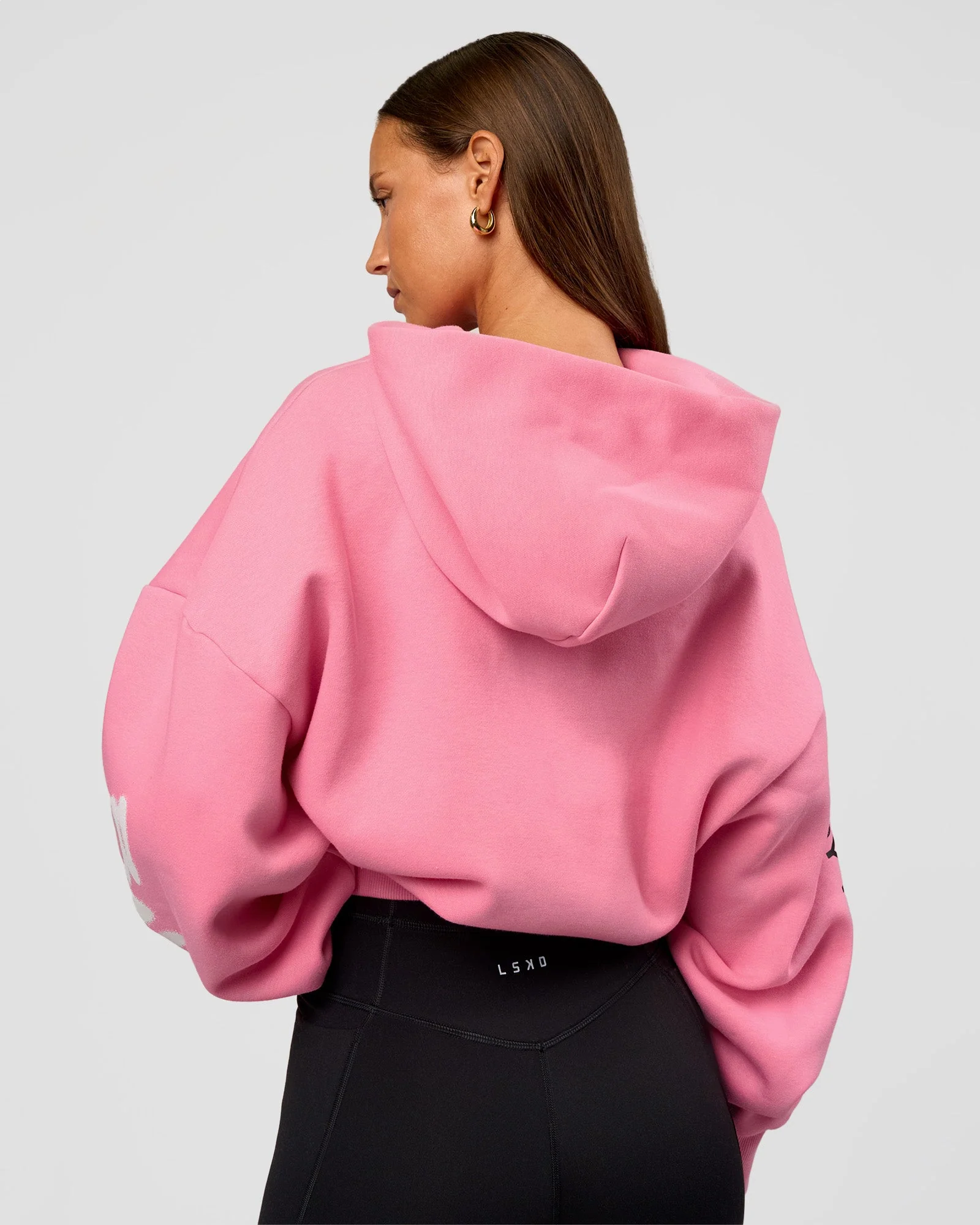 CFT BNE 26 Unisex Oversized Hoodie - Candy Pink-Black - Image 13