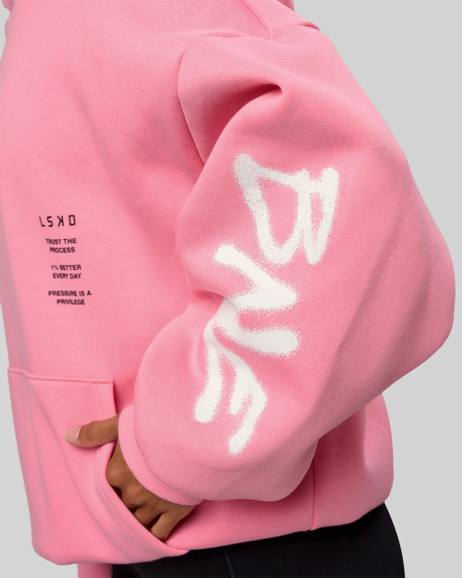 CFT BNE 26 Unisex Oversized Hoodie - Candy Pink-Black - Image 14