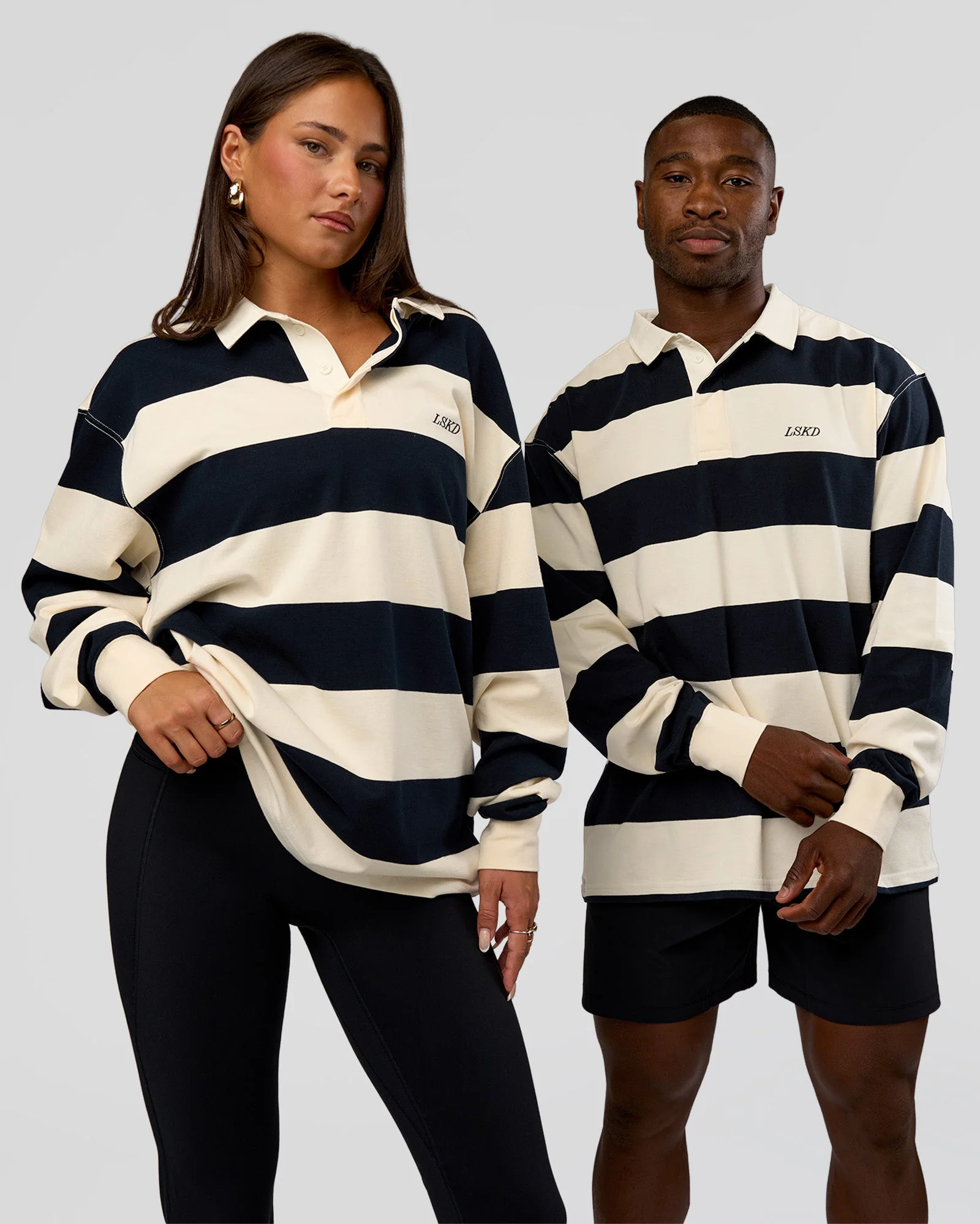 Clubhouse Unisex Rugby Polo - Future Navy-Off White