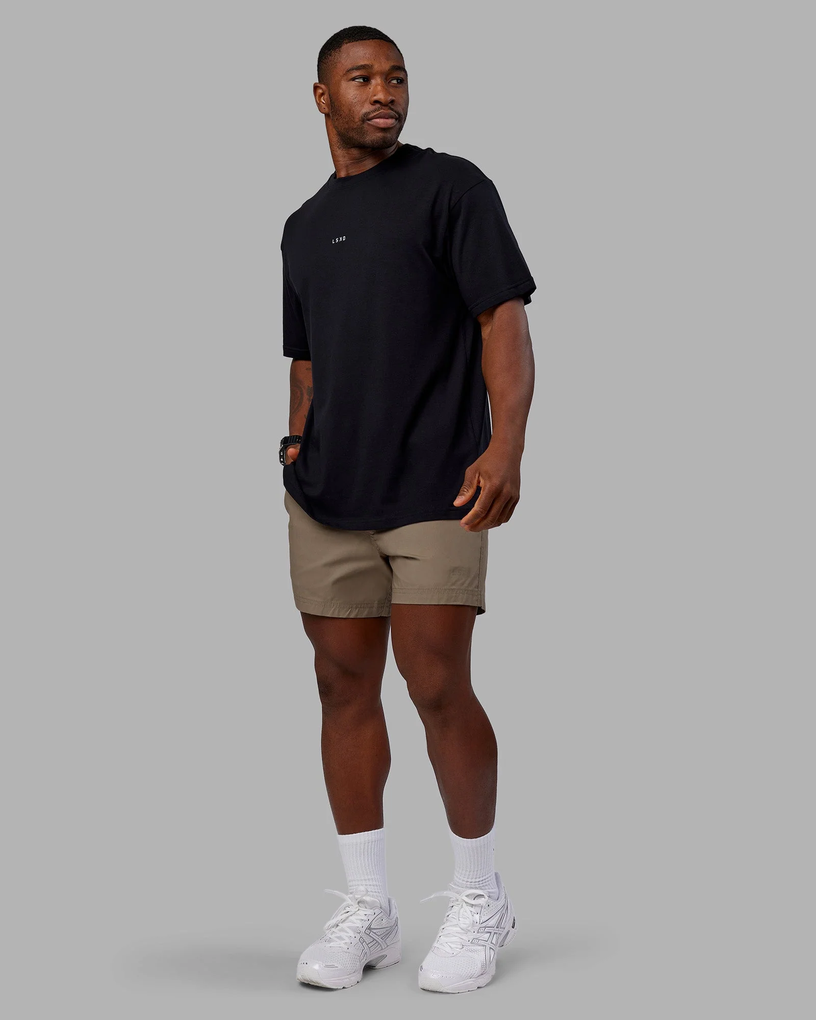 Daily 5" Short - Greige - Image 2