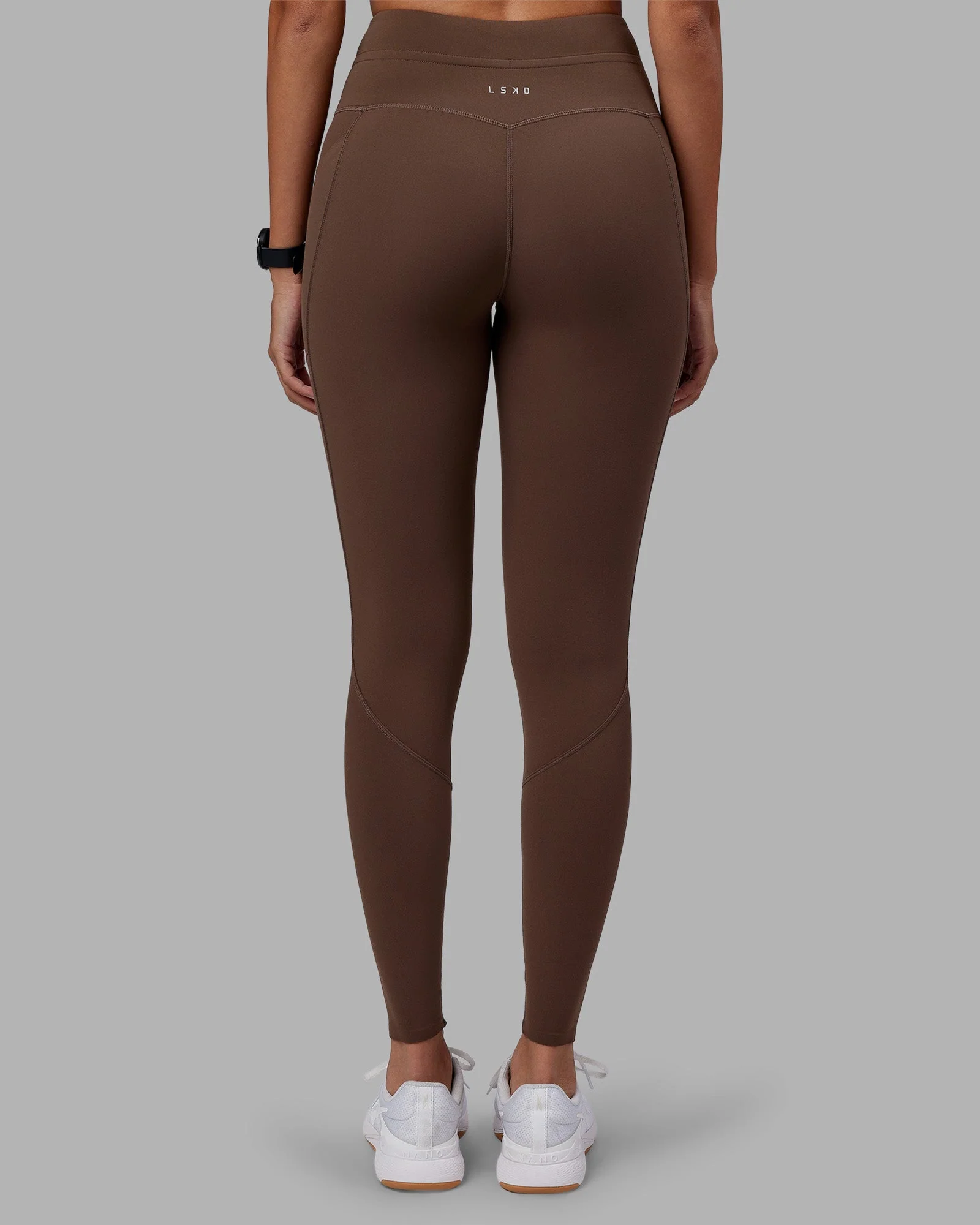 Effortless Drawstring Ultra High-Rise Full Length Legging Pockets - Chocolate Martini - Image 5