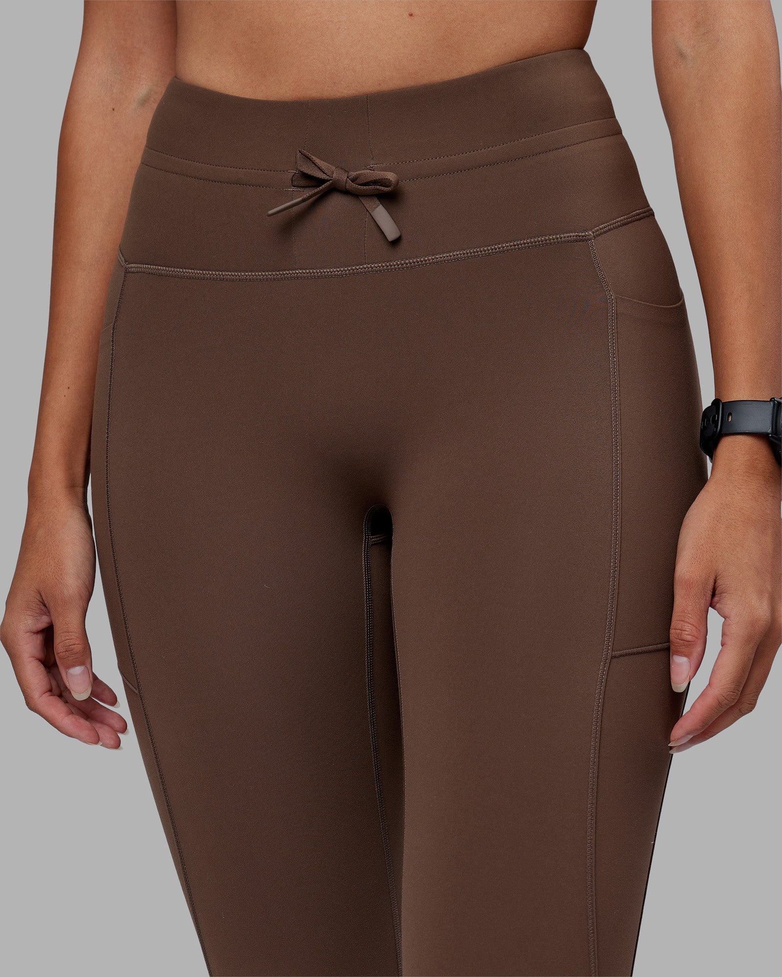 Effortless Drawstring Ultra High-Rise Full Length Legging Pockets - Chocolate Martini - Image 7