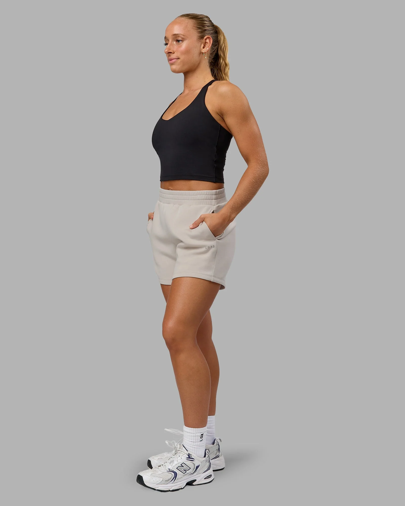 Elevate SoftTouch 4" Short - Shale Beige - Image 5