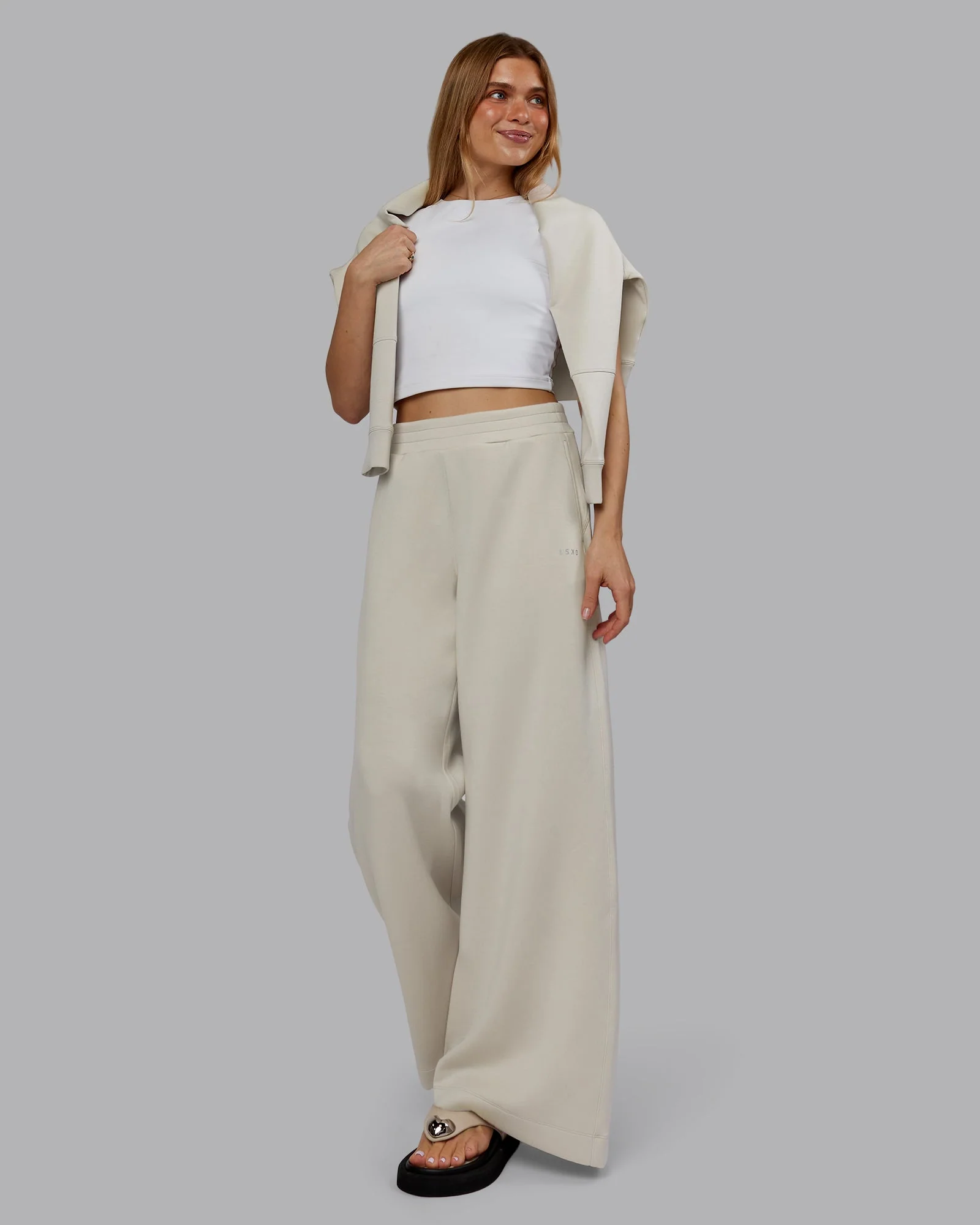 Elevate SoftTouch Wide Leg Pant - Shale Beige - Image 2