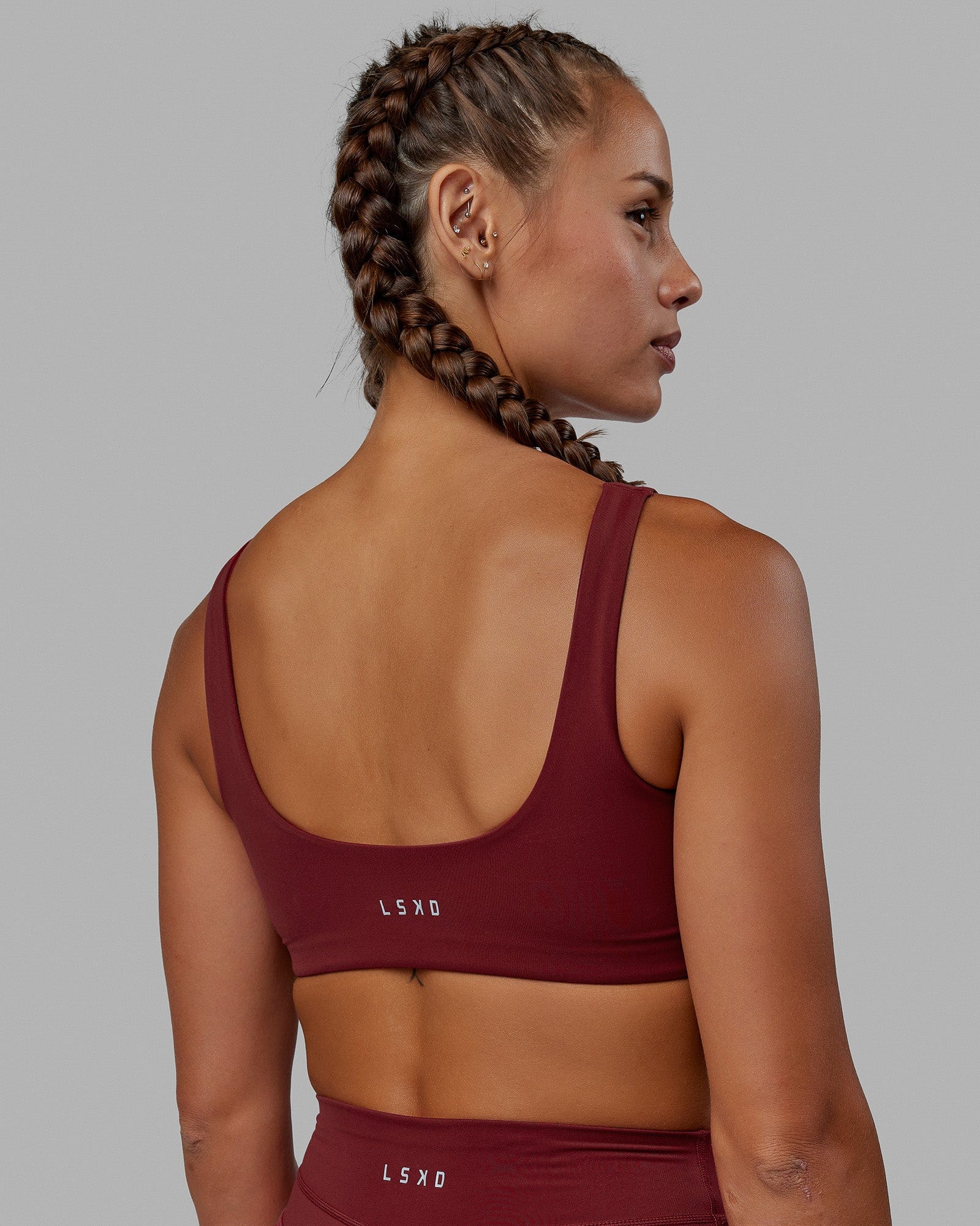 Elevation Sports Bra - Cranberry - Image 2