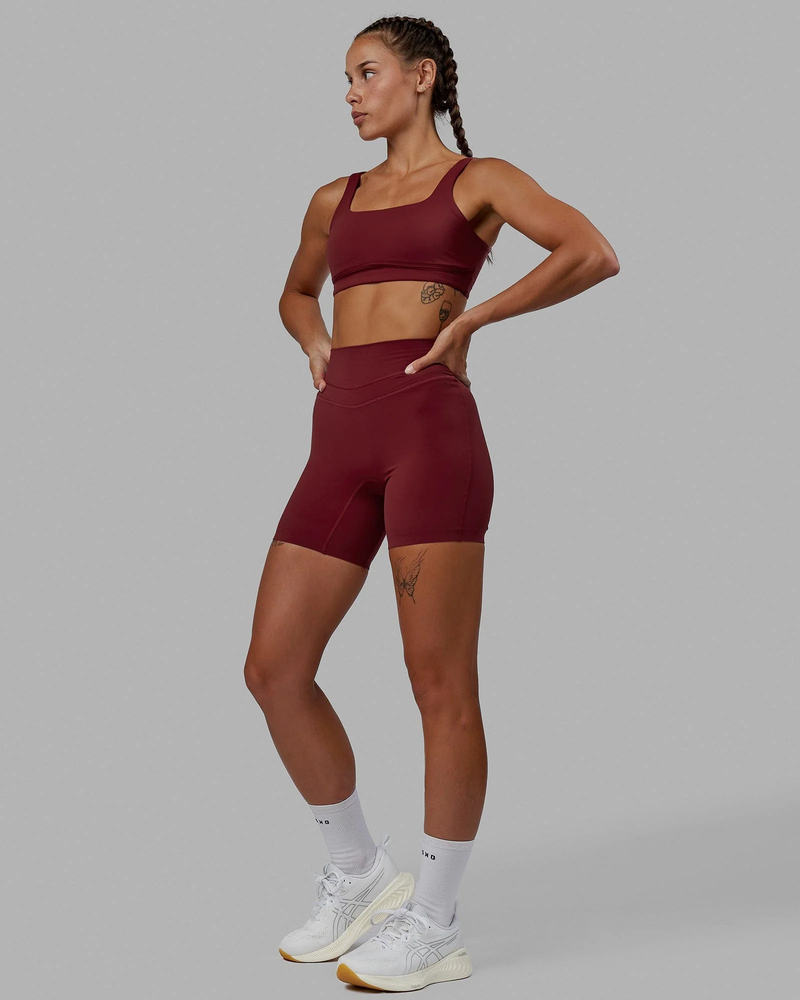Elevation Sports Bra - Cranberry - Image 5
