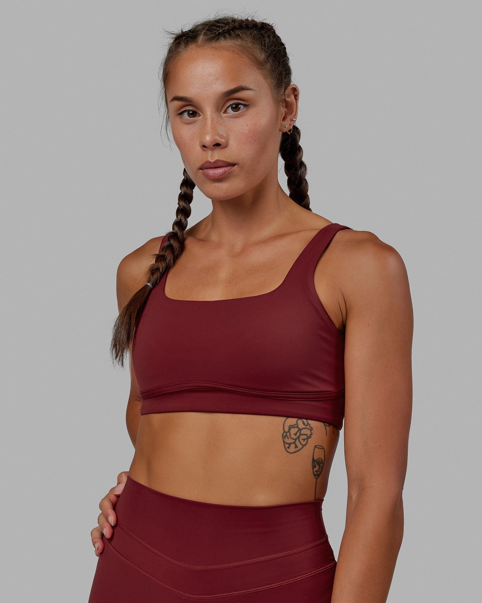 Elevation Sports Bra - Cranberry - Image 6