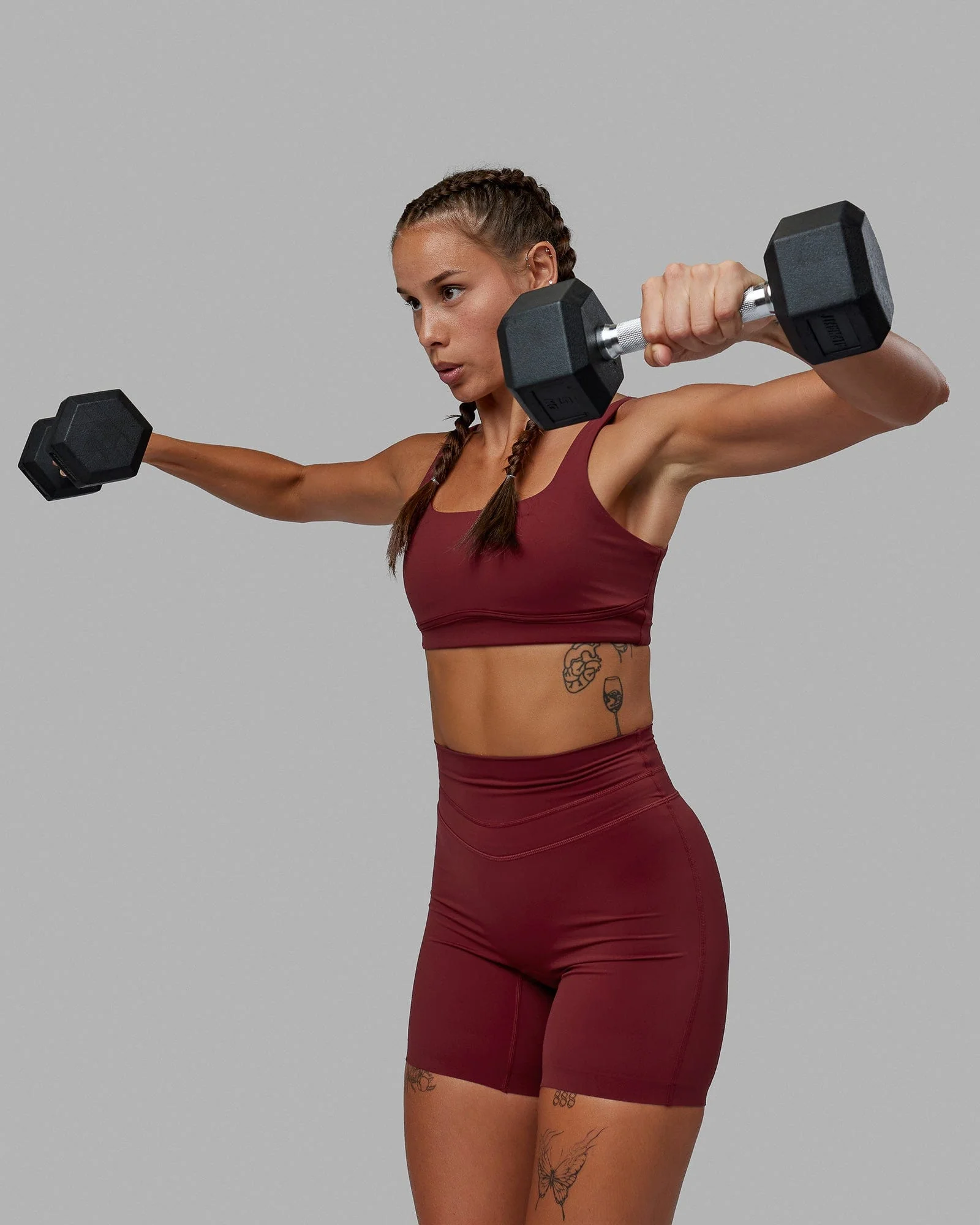 Elevation Sports Bra - Cranberry - Image 7