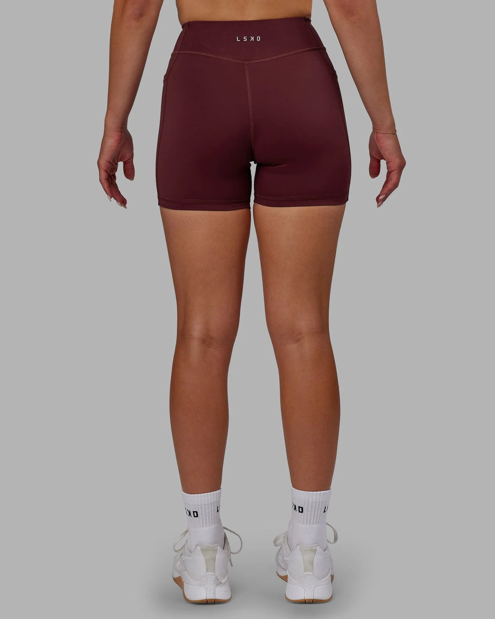 Elite High-Rise 4" Short Pockets - Dark Cherry - Image 4