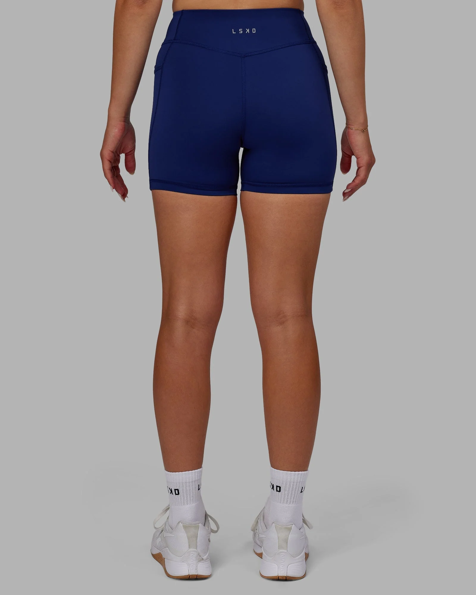 Elite High-Rise 4" Short Pockets - Midnight Blue - Image 4