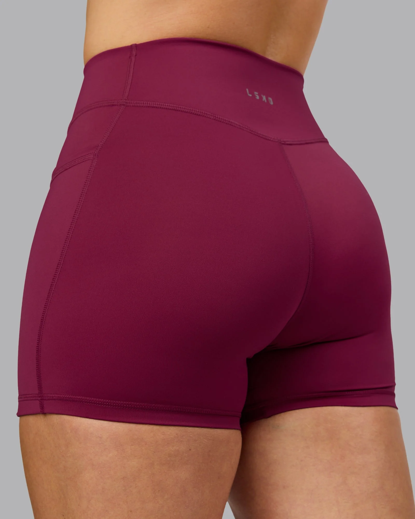 Elite High-Rise 4" Short Pockets - Plum Berry - Image 9