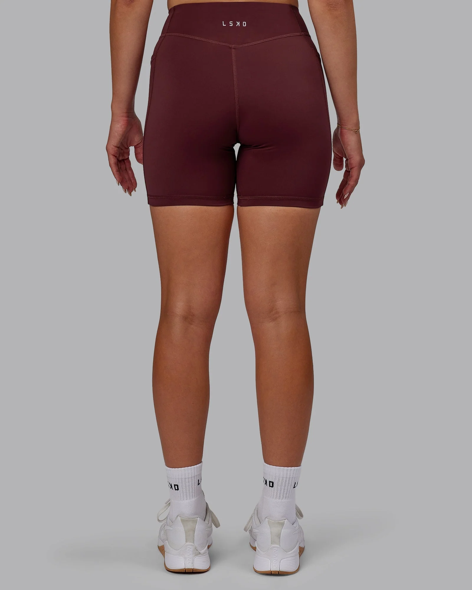 Elite High-Rise 6" Short Pockets - Dark Cherry - Image 4