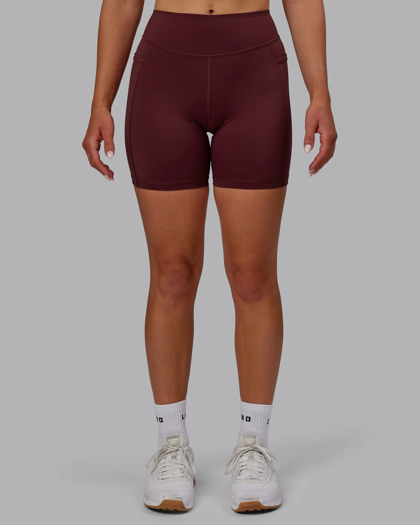 Elite High-Rise 6" Short Pockets - Dark Cherry - Image 9