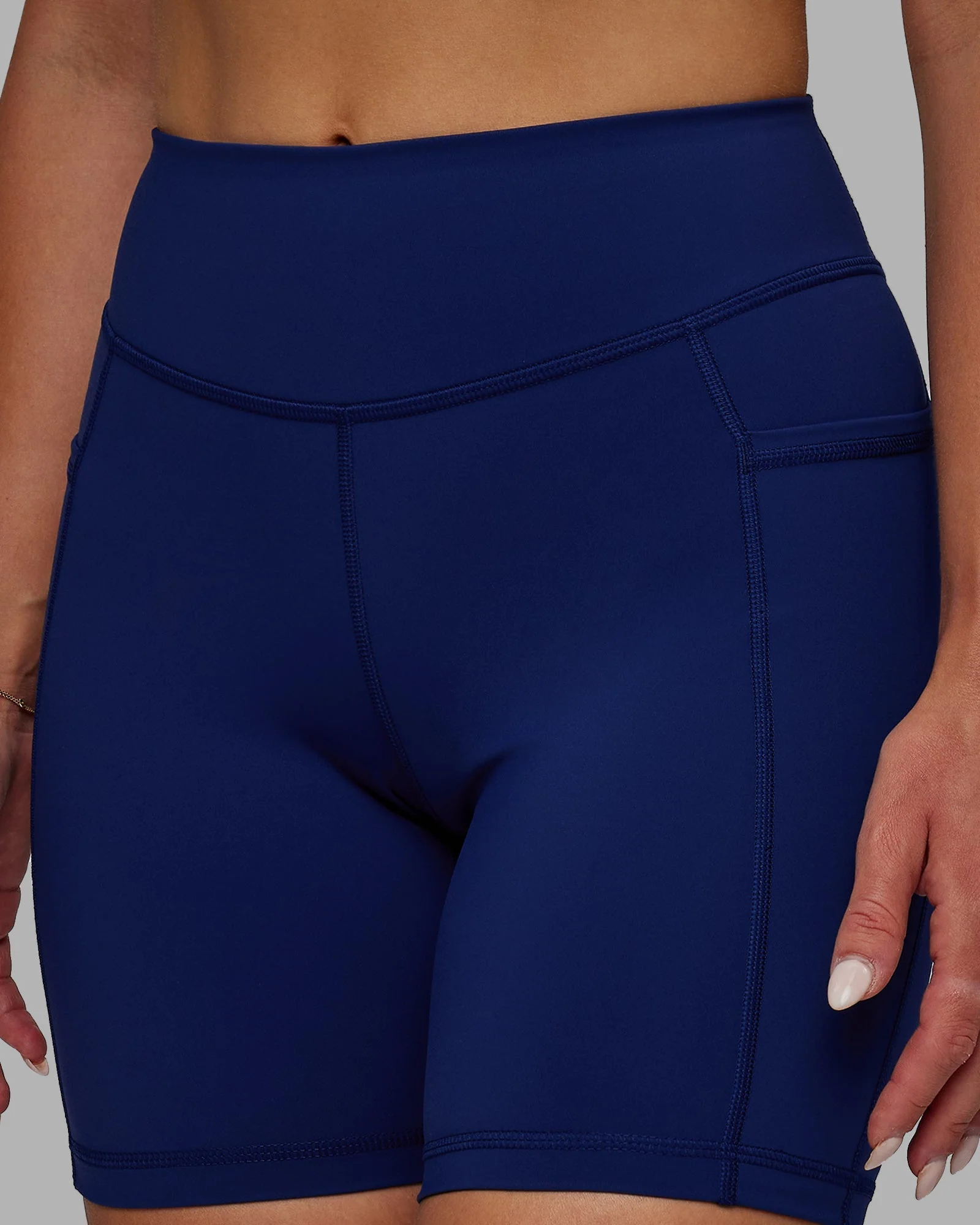 Elite High-Rise 6" Short Pockets - Midnight Blue - Image 6
