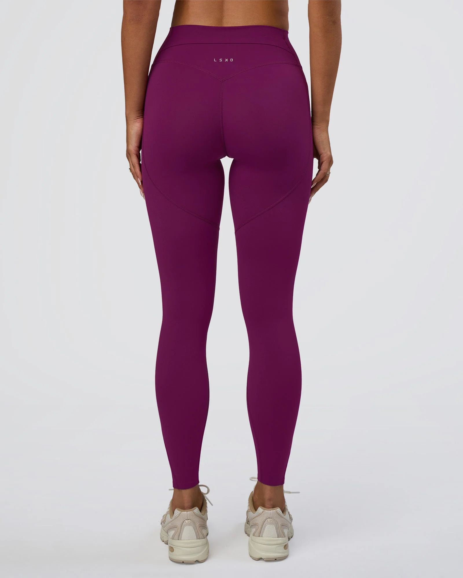 Elixir Defined High-Rise Full Length Legging Pockets - Plum Caspia - Image 4