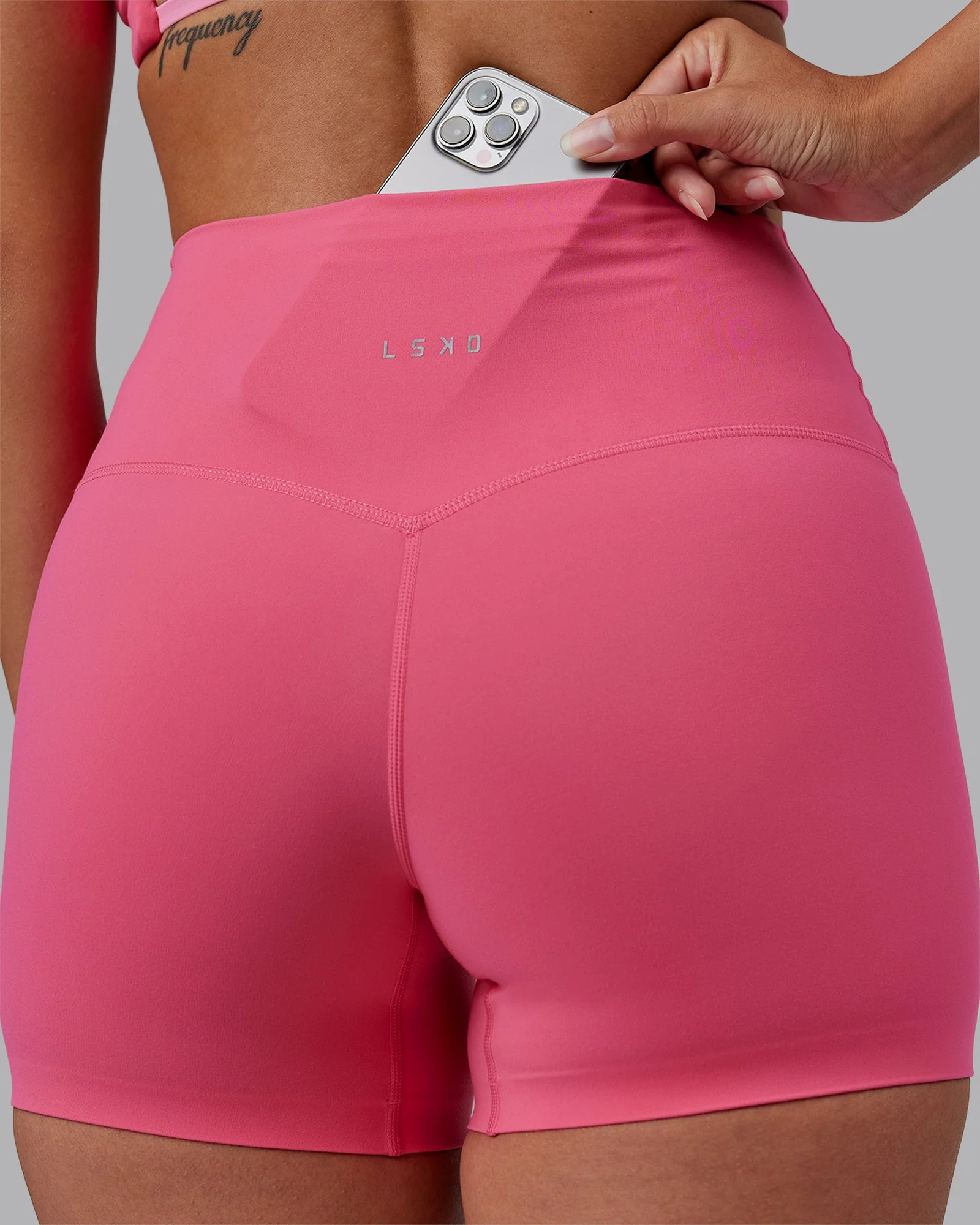 Elixir High-Rise 4" Short - Hot Pink - Image 3