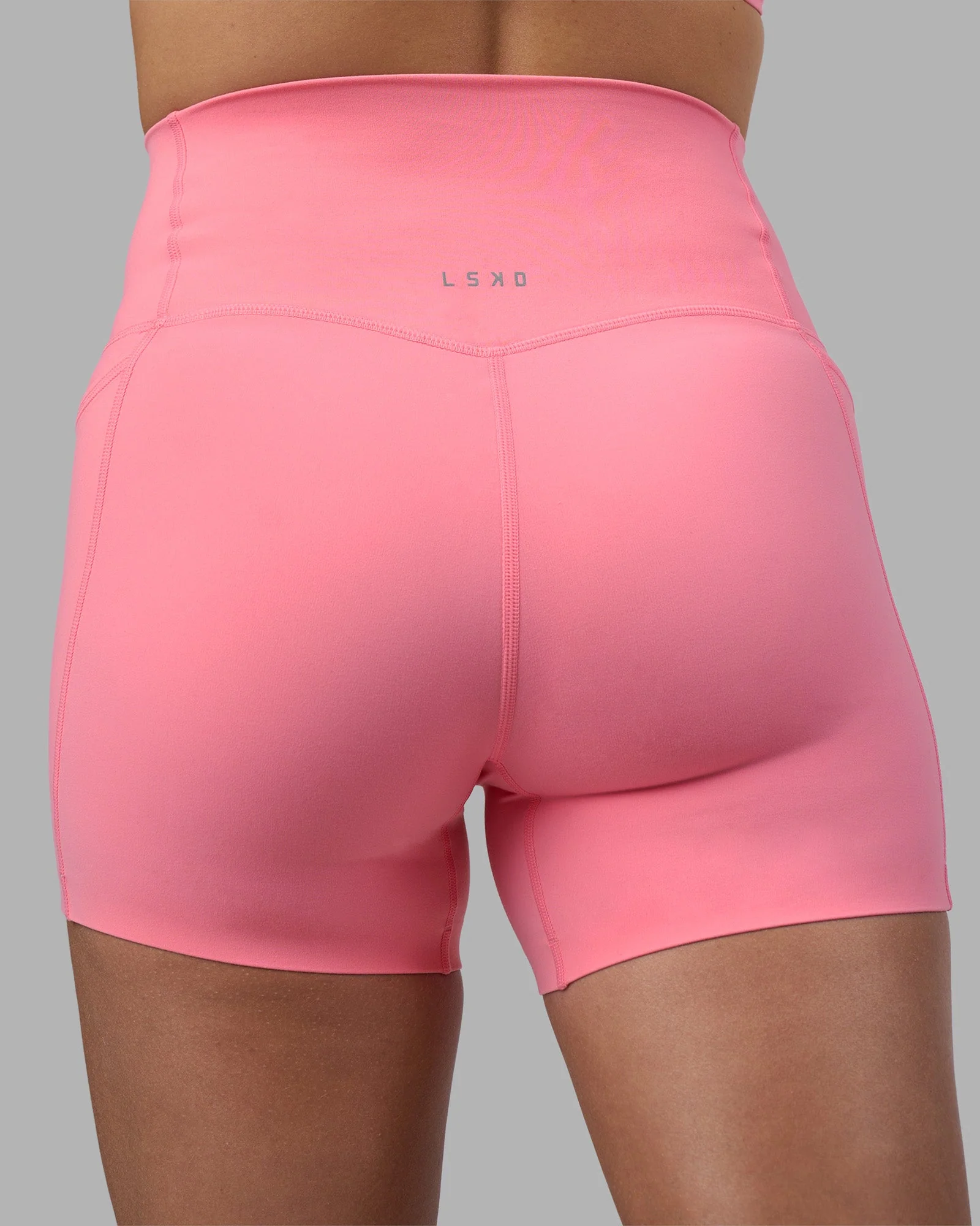 Elixir Ultra High-Rise 4" Short Pockets - Candy Pink - Image 8