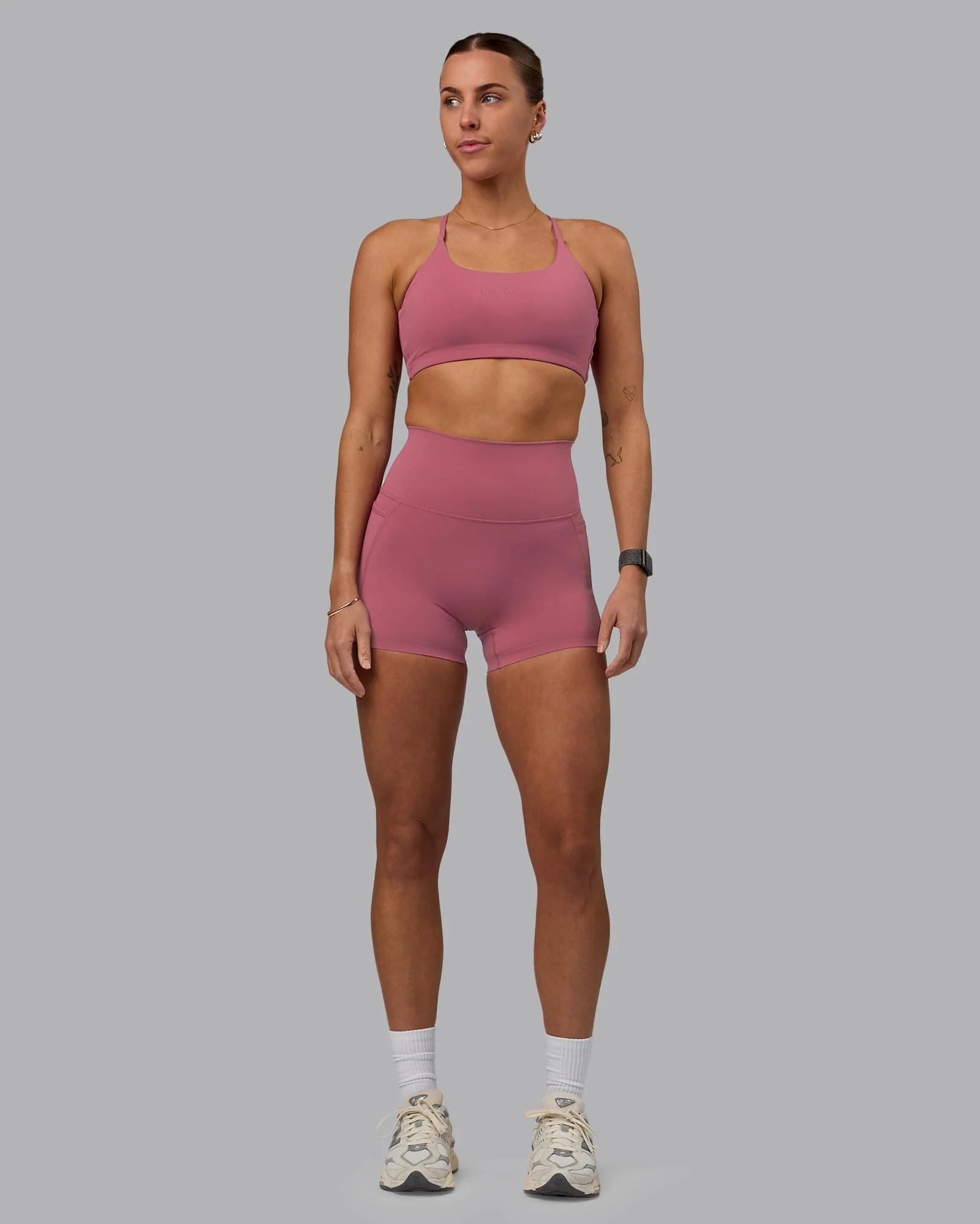Elixir Ultra High-Rise 4" Short Pockets - Mauve Haze