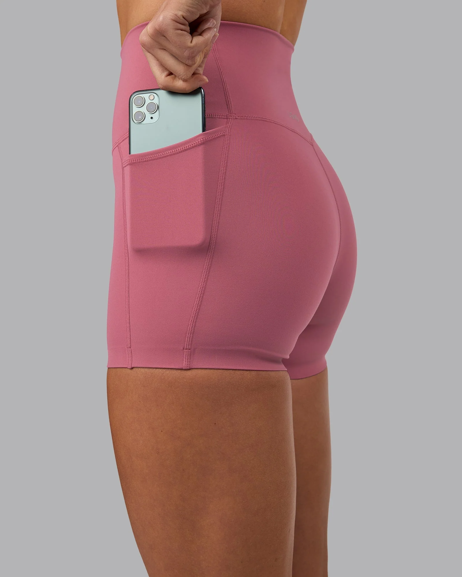 Elixir Ultra High-Rise 4" Short Pockets - Mauve Haze - Image 6