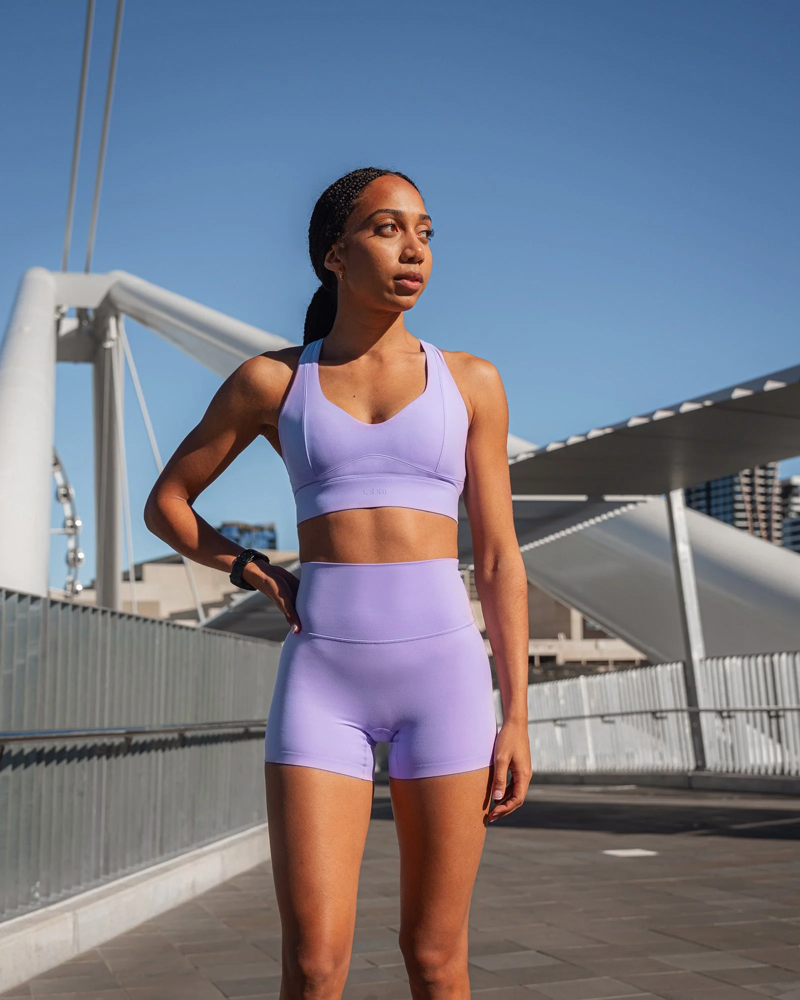 Elixir Ultra High-Rise 4" Short - Violet Ray - Image 4