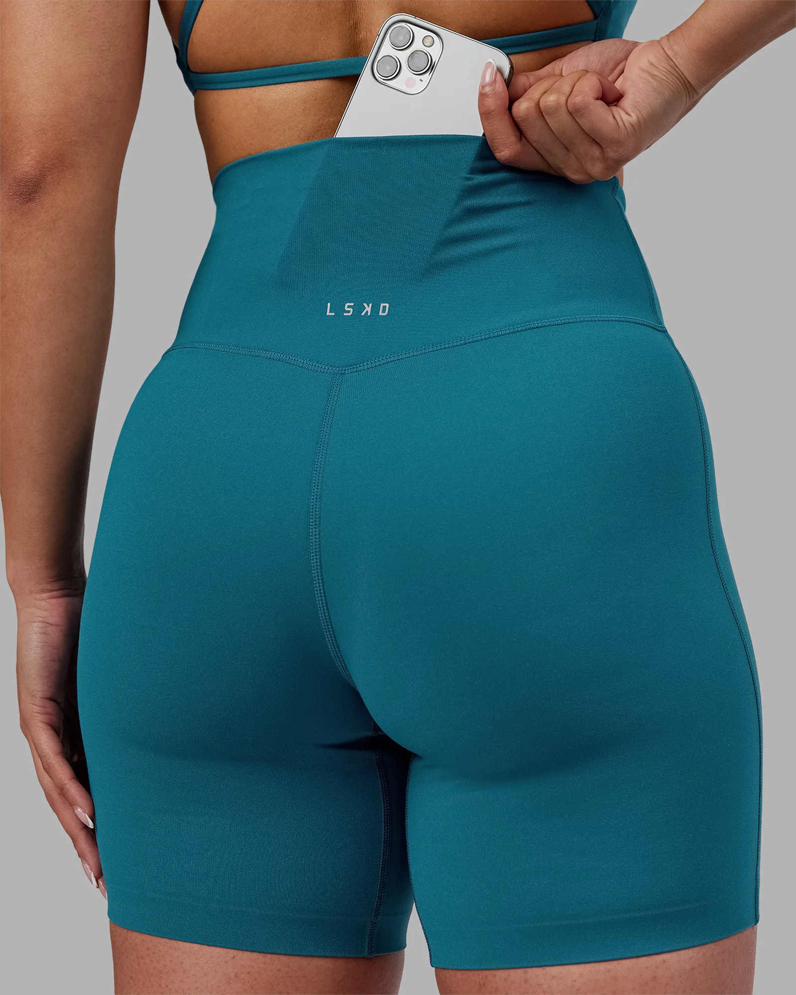 Elixir Ultra High-Rise 6" Short - Blue Coral - Image 3